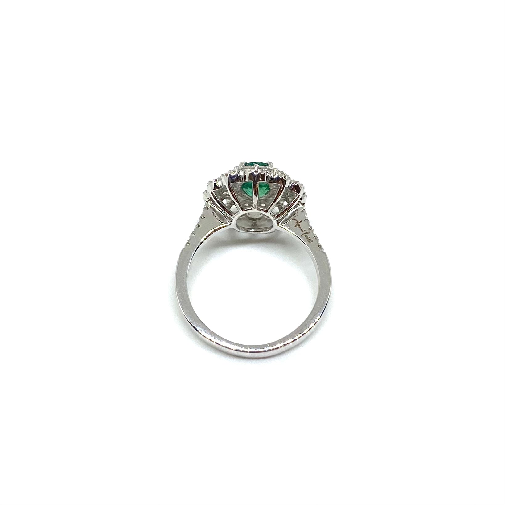 Anello Kate Smeraldo e Diamanti