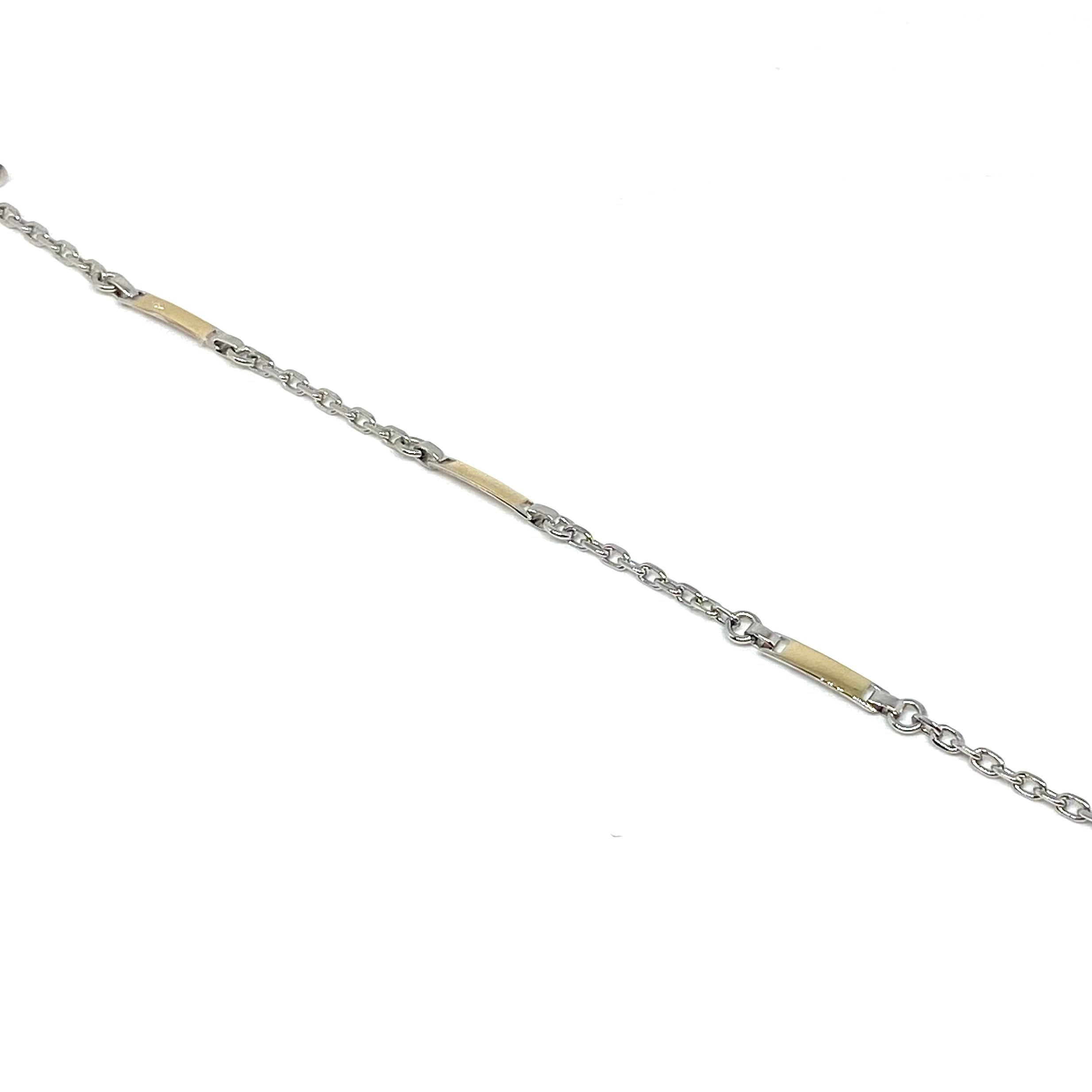 Bracciale con Placchette - Argento e Oro giallo