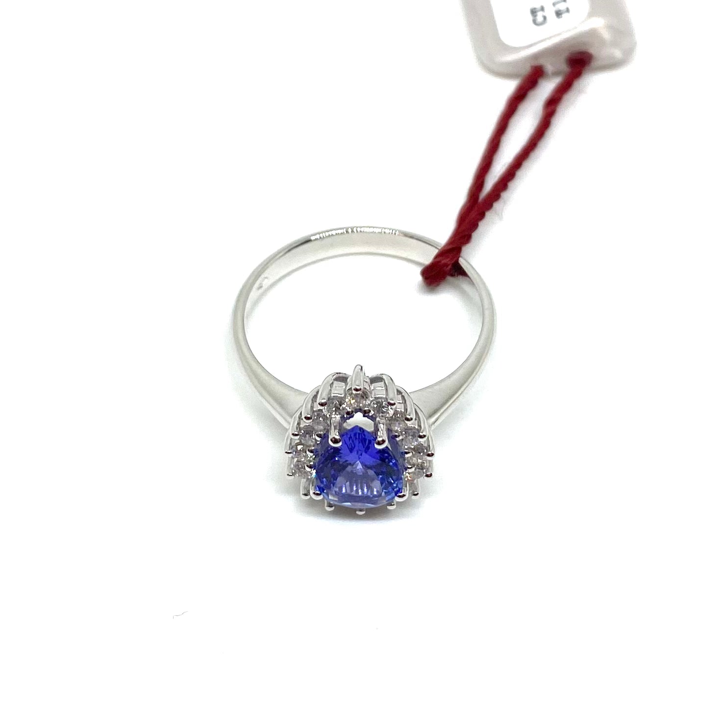 Anello a Goccia - Diamanti e Tanzanite