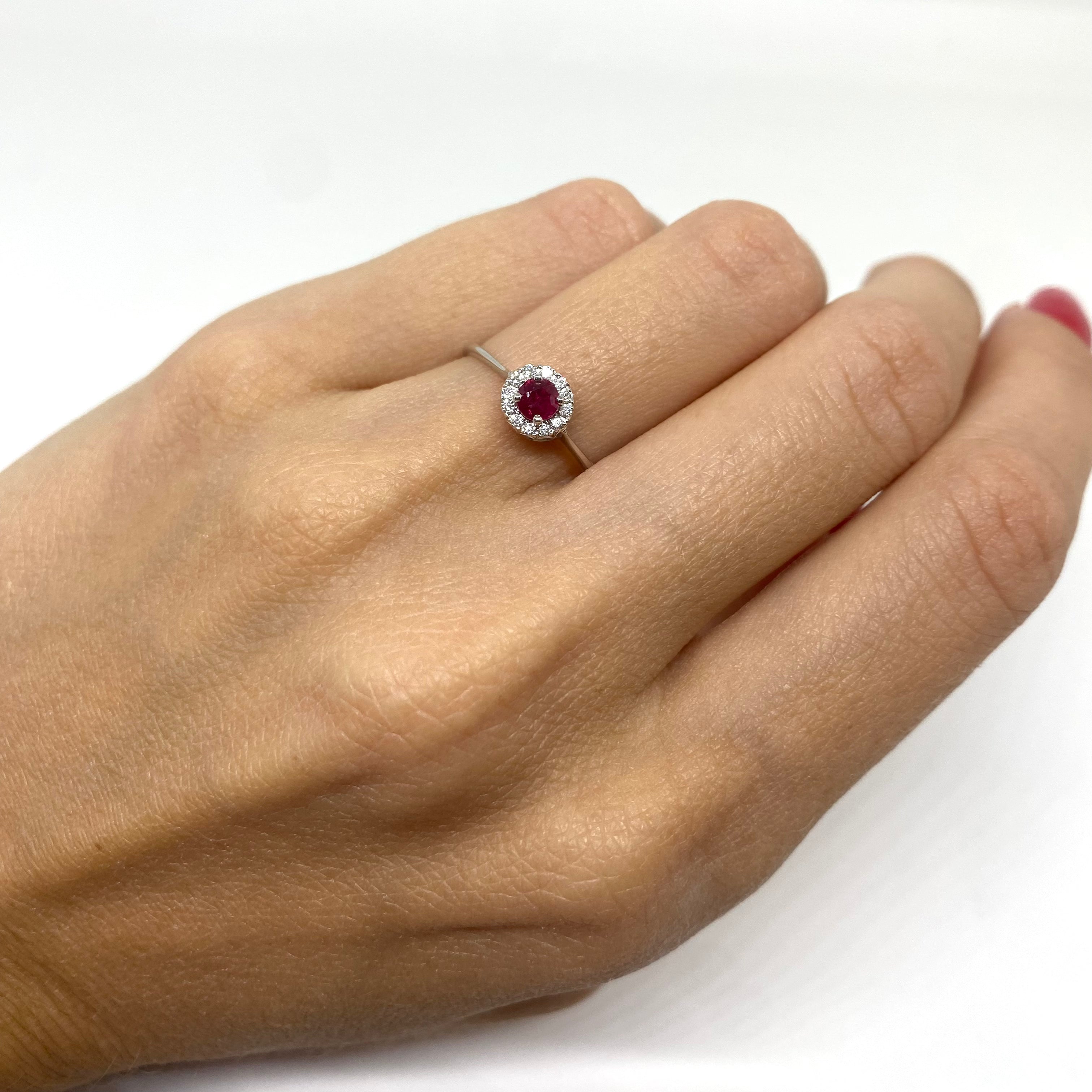 Anello Mini Kate - Rubino