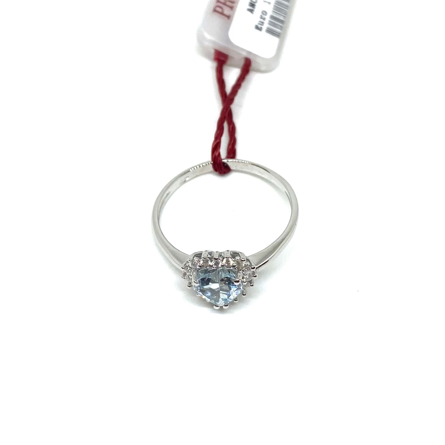 Anello a Cuore - Acquamarina e Diamanti