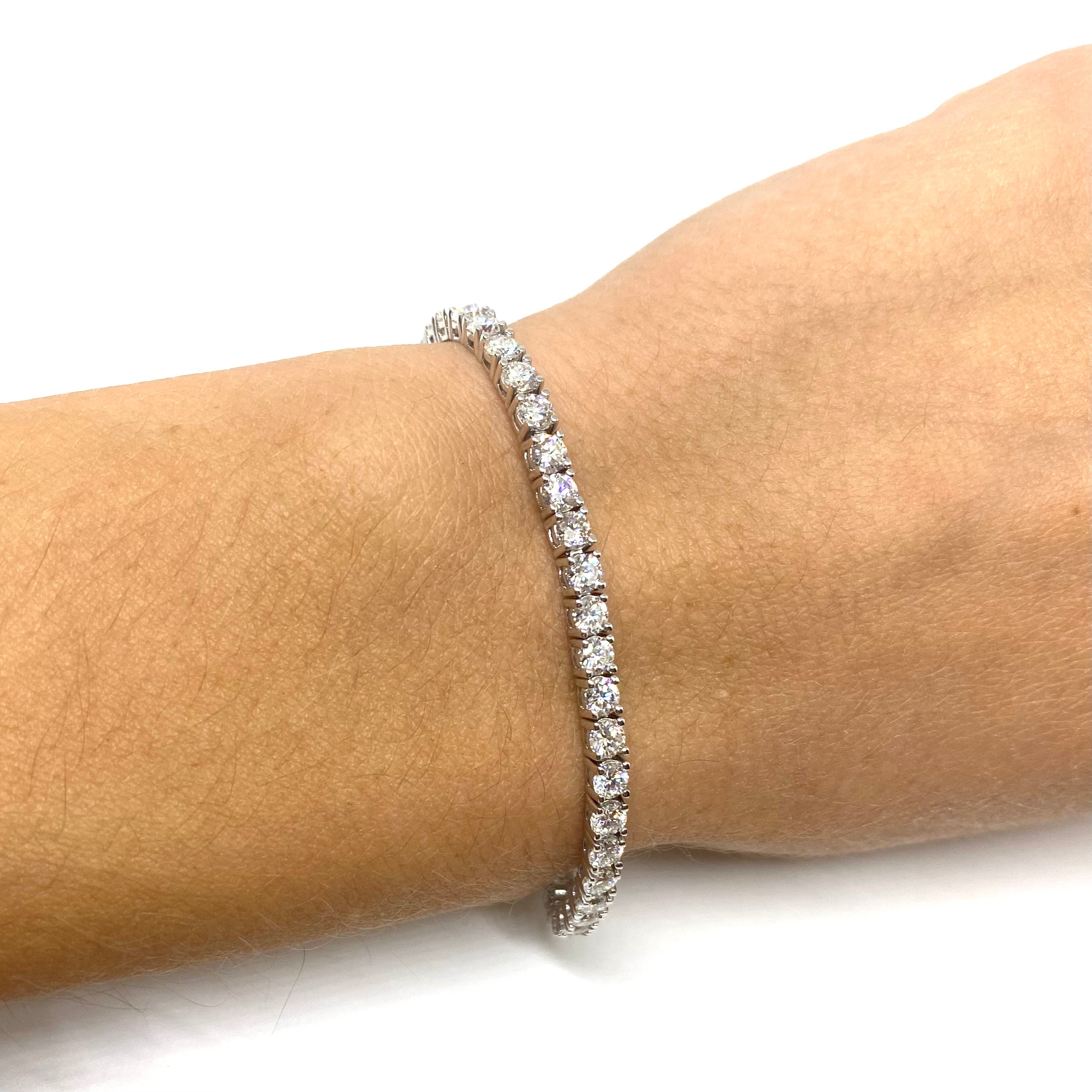 Bracciale Tennis - Argento e Moissanite