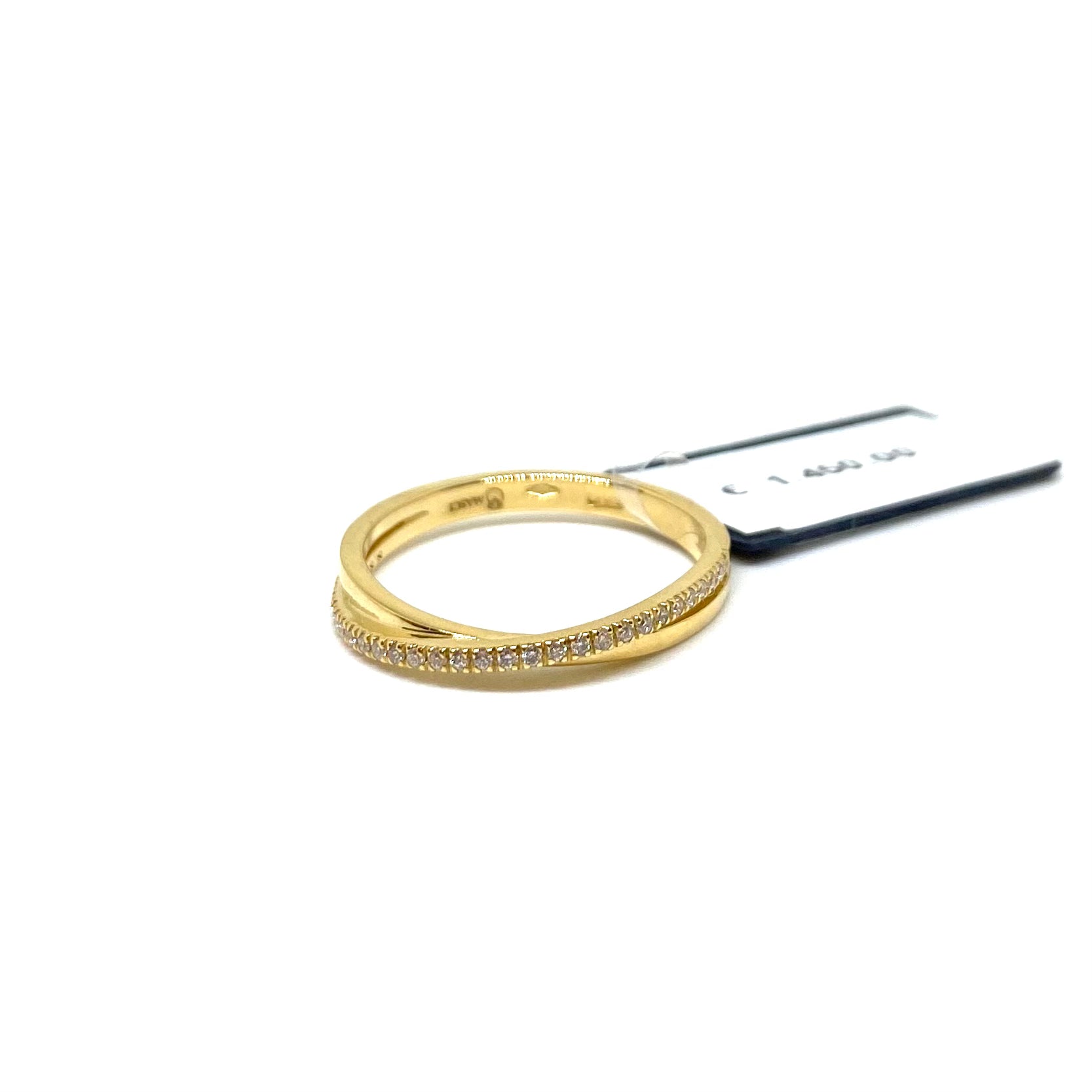 Veretta Incrociata - Oro Giallo e Diamanti