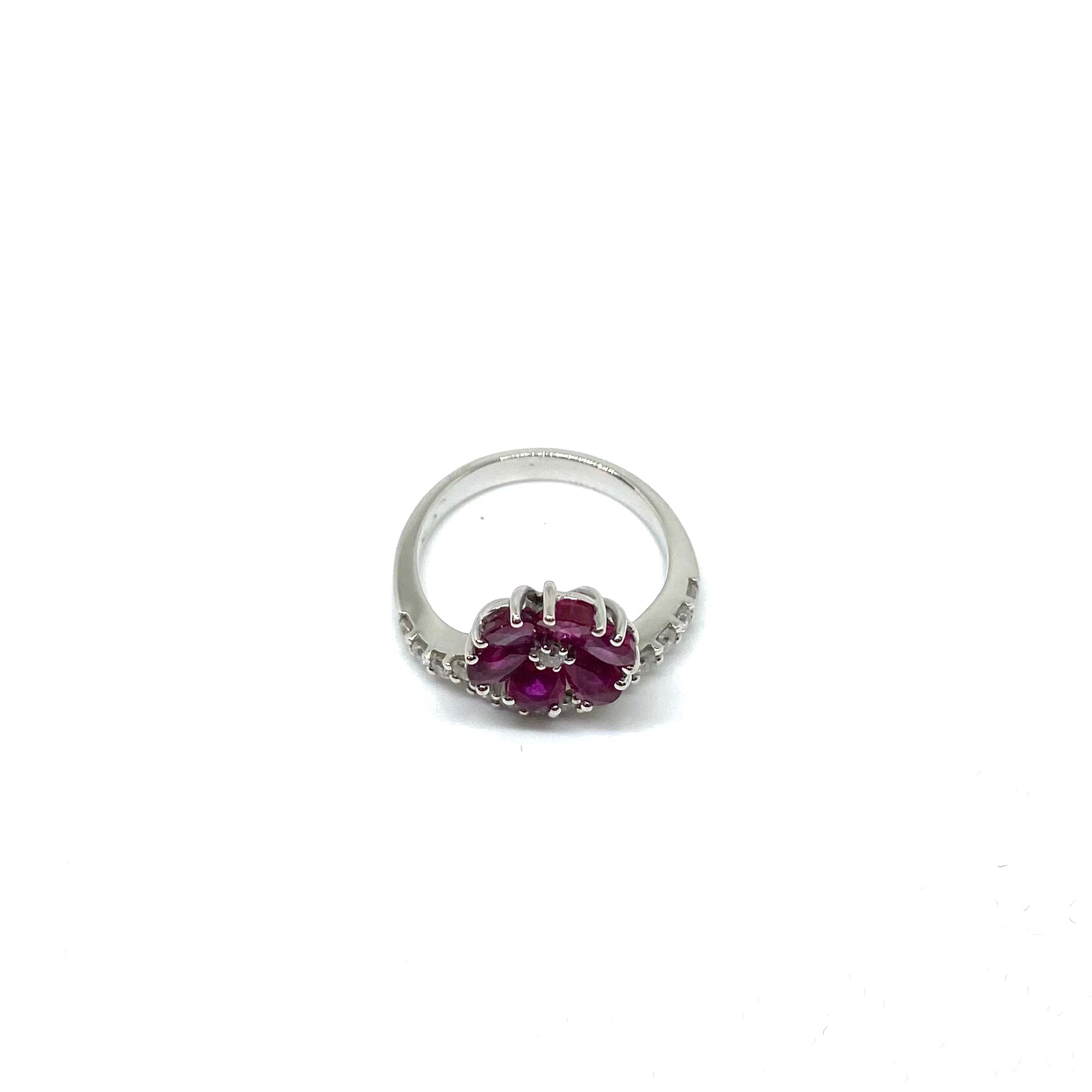 Anello Fiore - Diamanti e Rubini