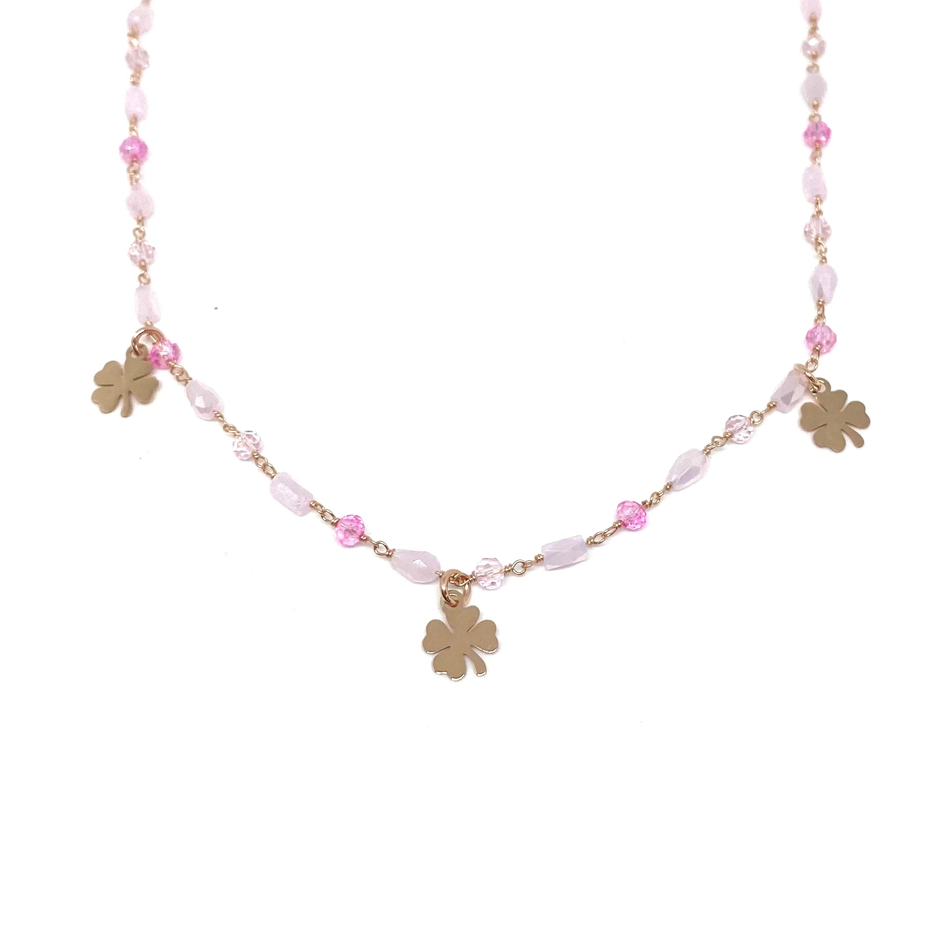 Collana Pietre e Quadrifogli