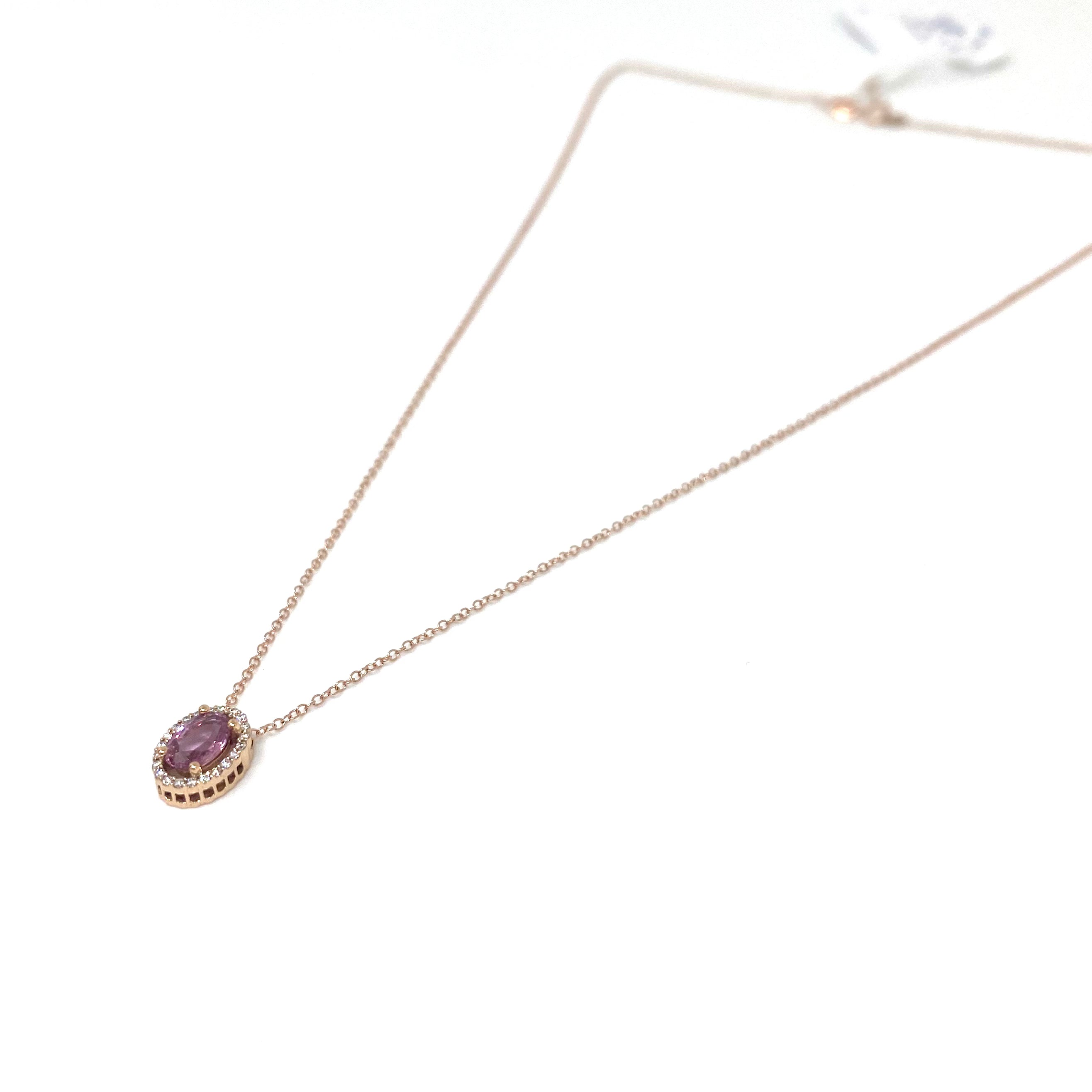 Collana Zaffiro Rosa