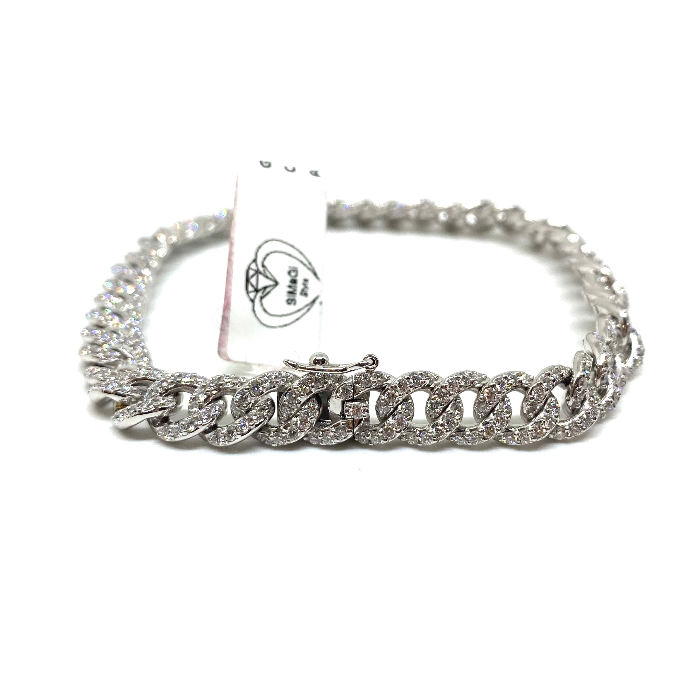 Bracciale Groumette - Oro Bianco e Diamanti