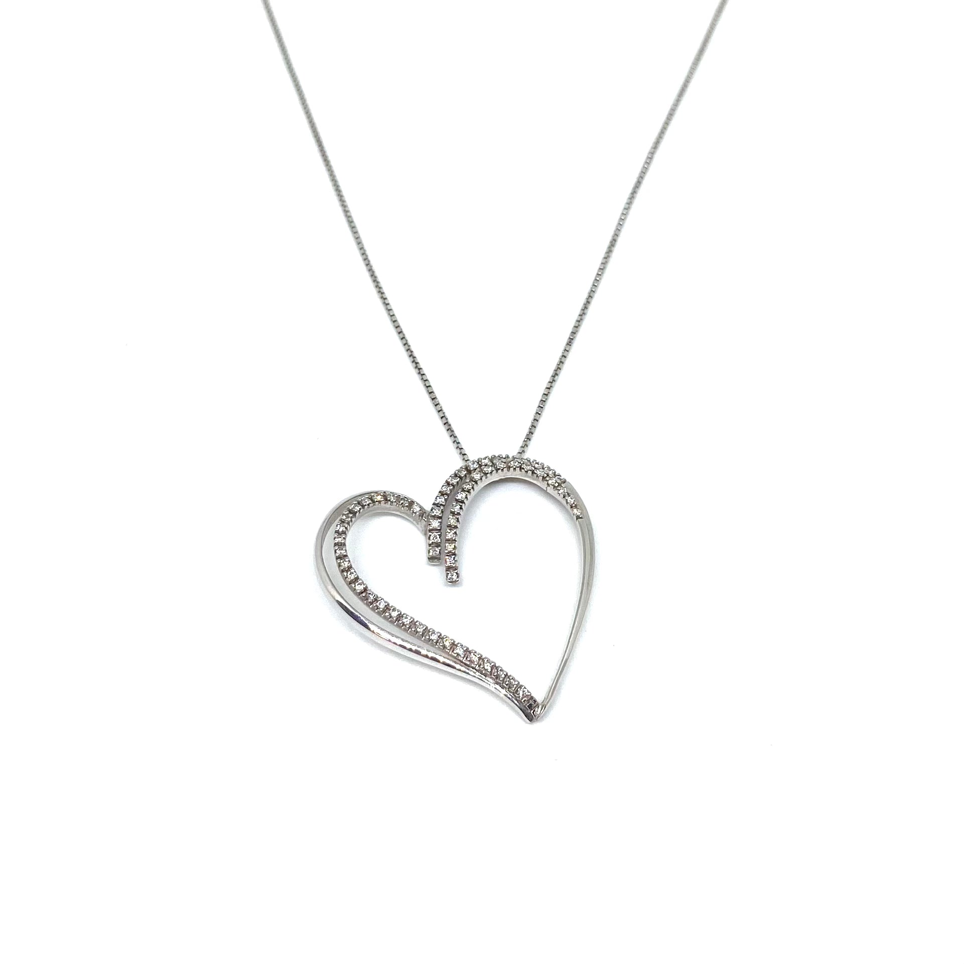 Collana Cuore Doppio - Oro e Diamanti