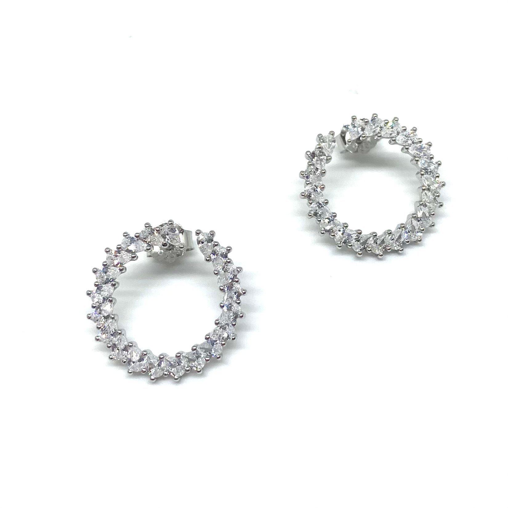 Orecchini corona - zirconi