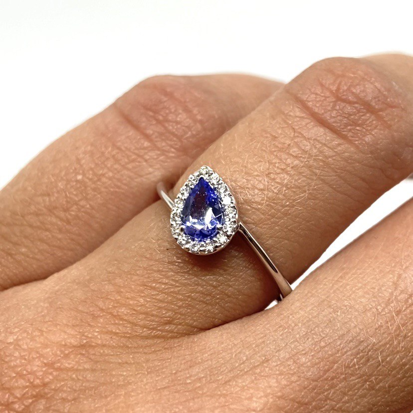 Anello Goccia - Tanzanite