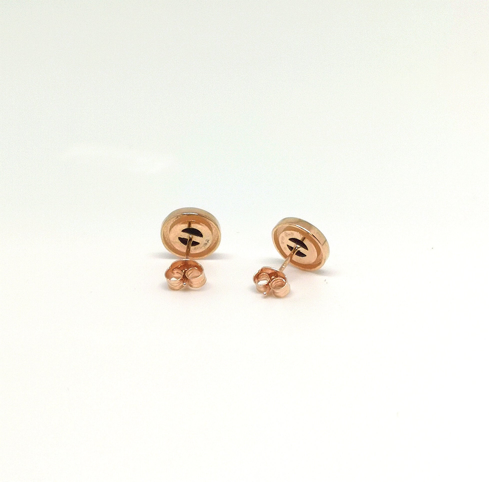 Orecchini Disco Onice Rosegold