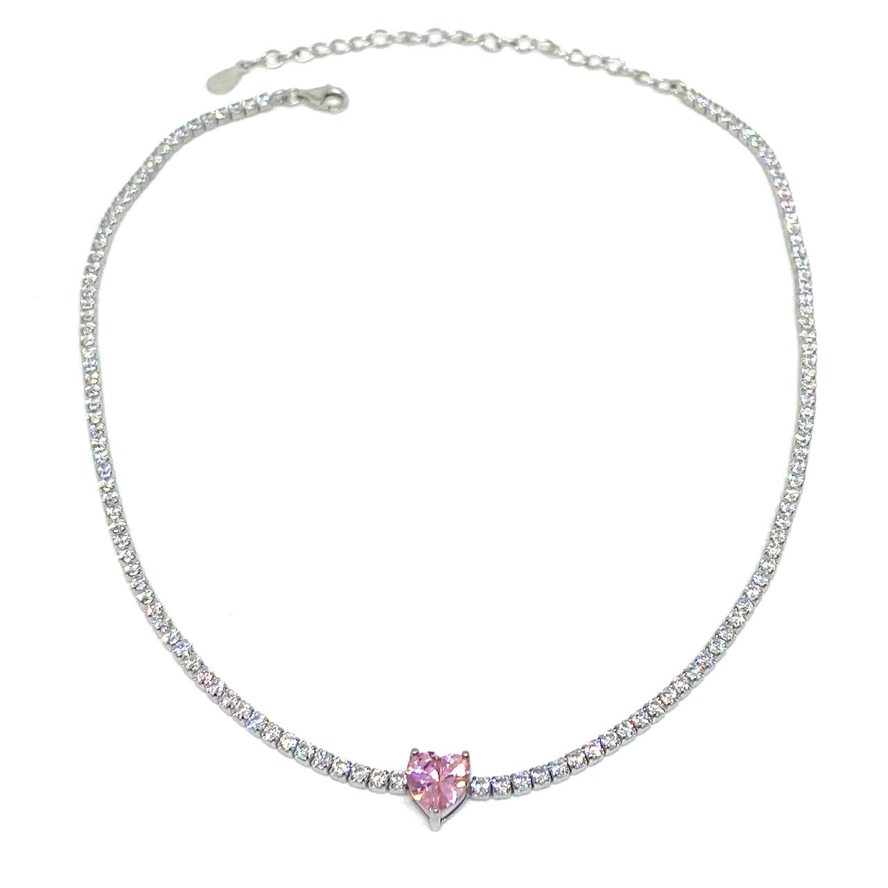 Collana tennis cuore