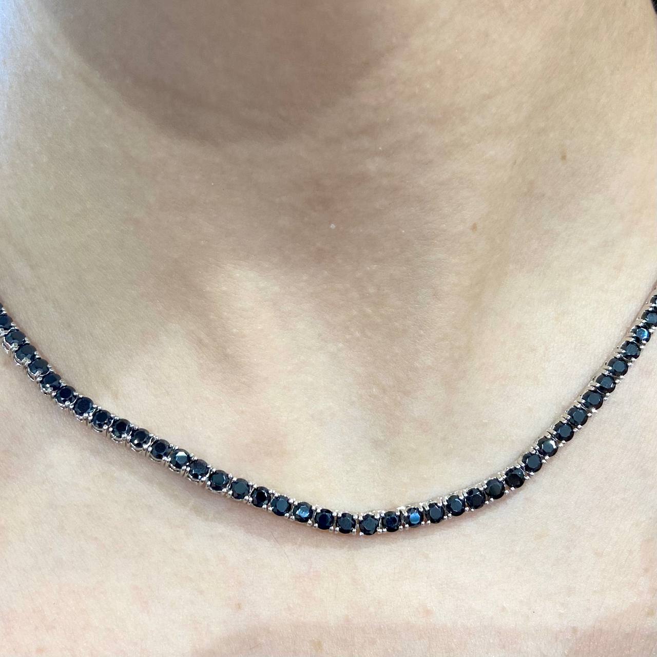 Collana Tennis Nera