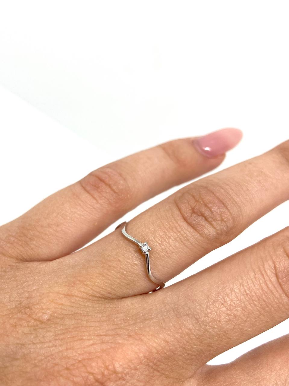 Anello Onda - Oro Bianco