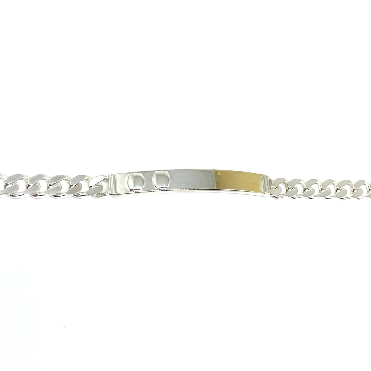 Bracciale In Argento Con Placchetta In Oro