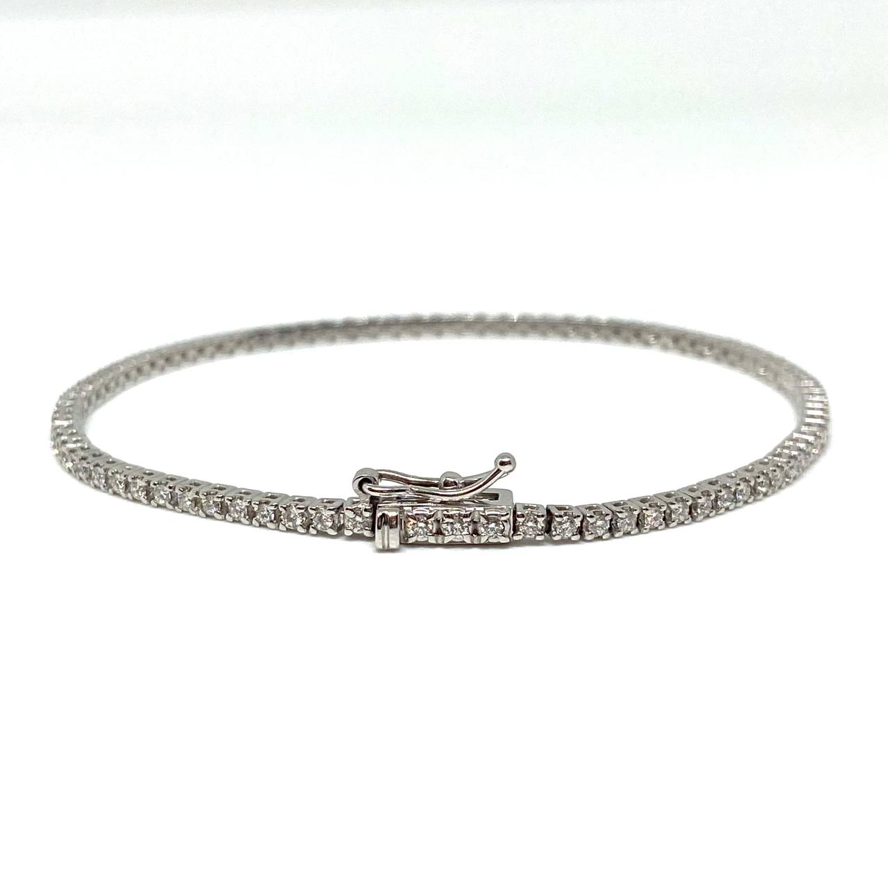 Bracciale Tennis - Diamanti E Oro Bianco