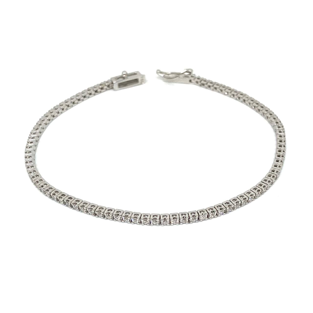 Bracciale Tennis - Diamanti E Oro Bianco