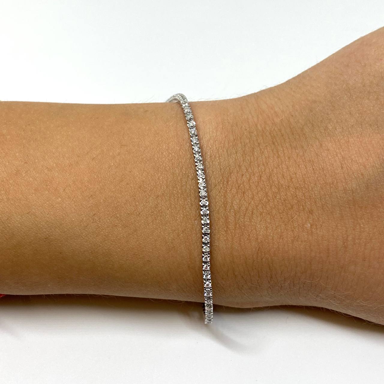 Bracciale Tennis - Diamanti E Oro Bianco