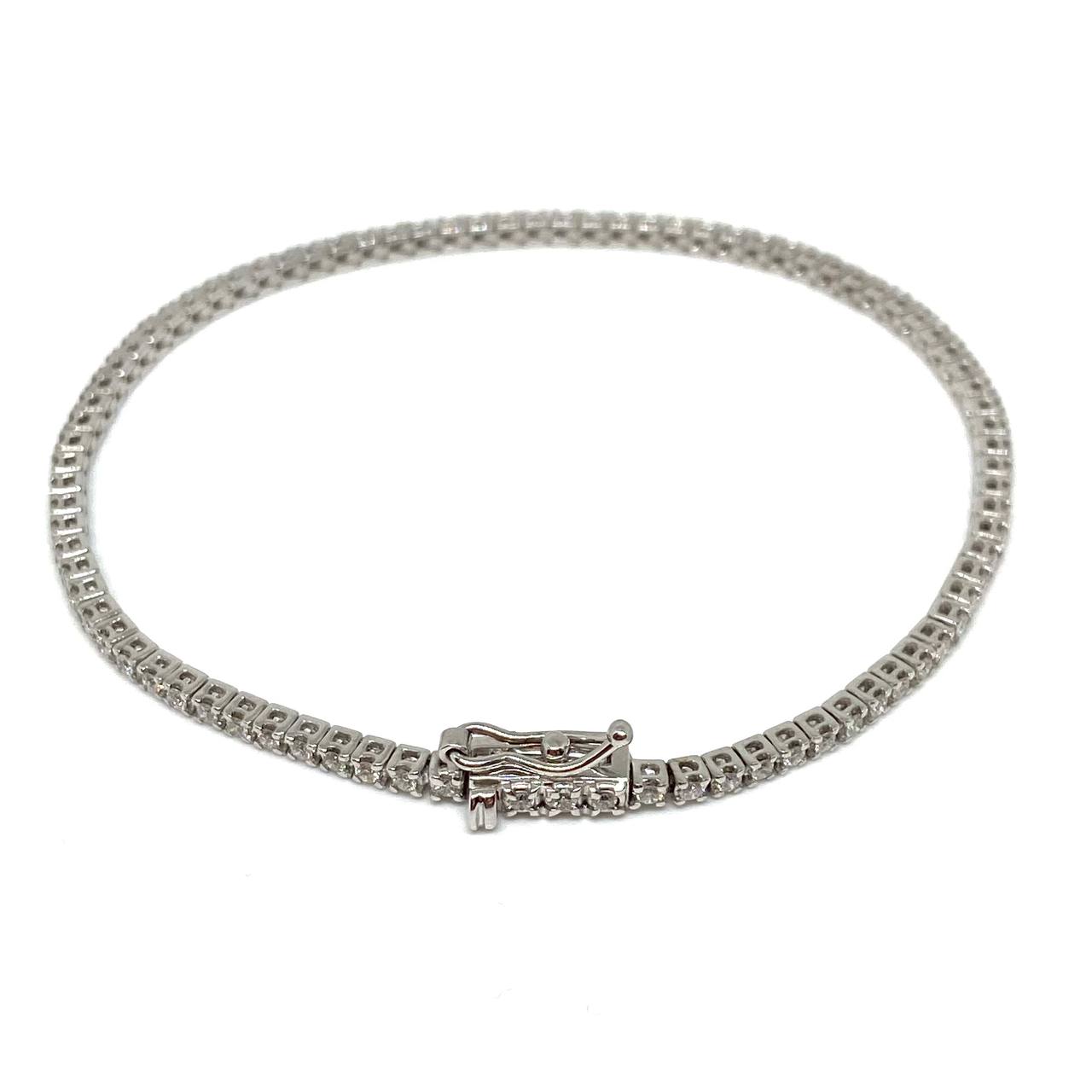 Bracciale Tennis - Diamanti E Oro Bianco