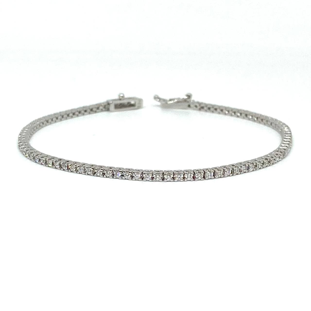 Bracciale Tennis - Diamanti E Oro Bianco