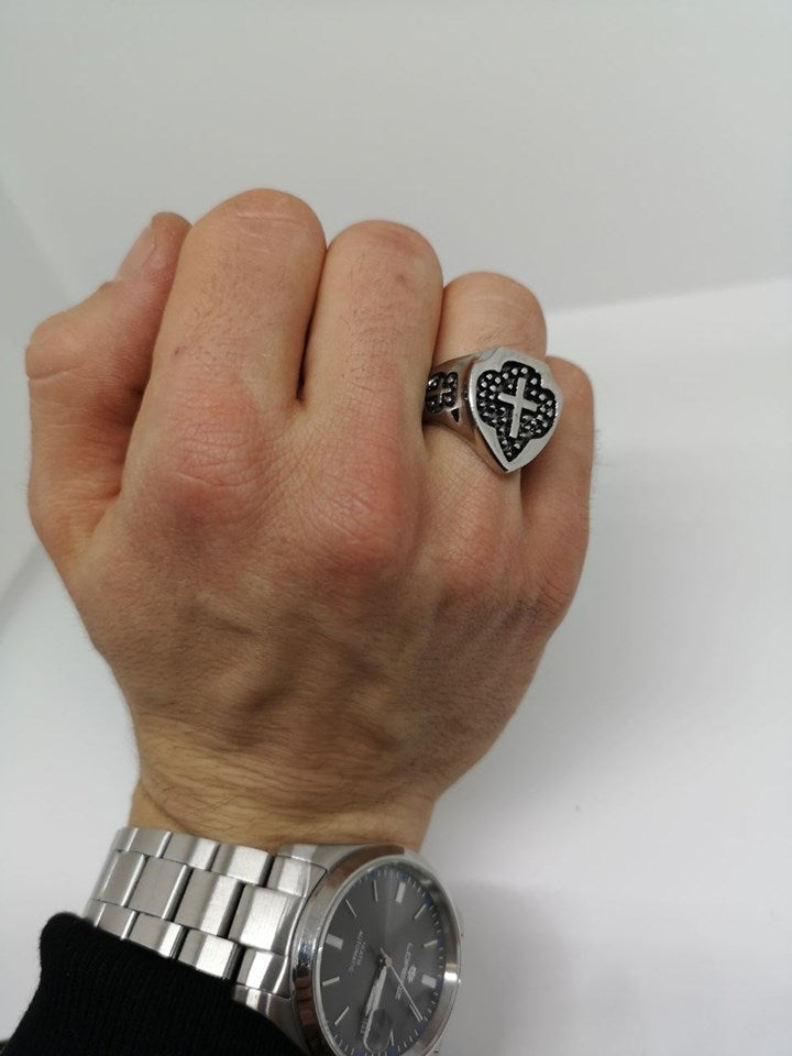 Anello Scudo - Croce
