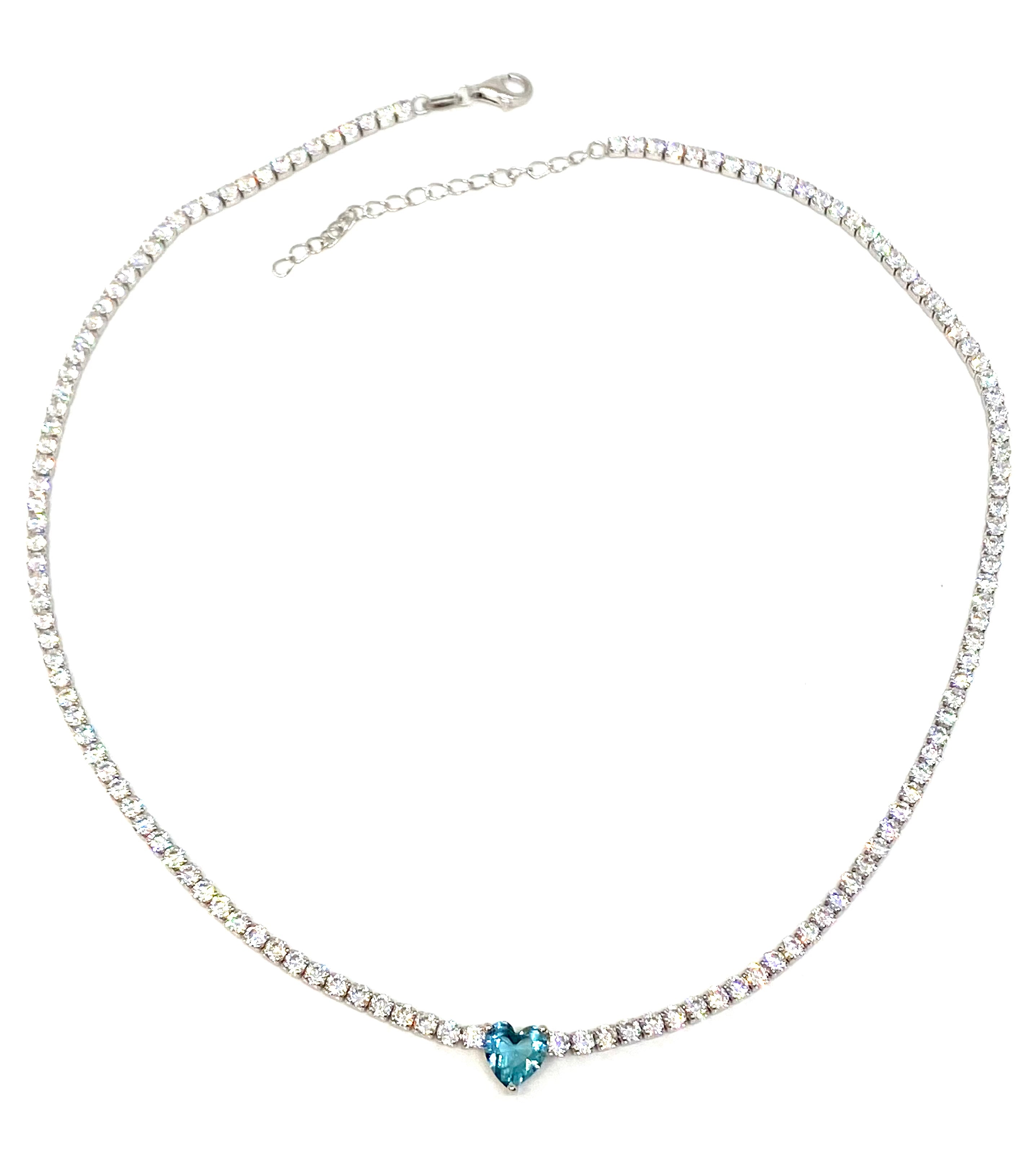 Collana tennis cuore