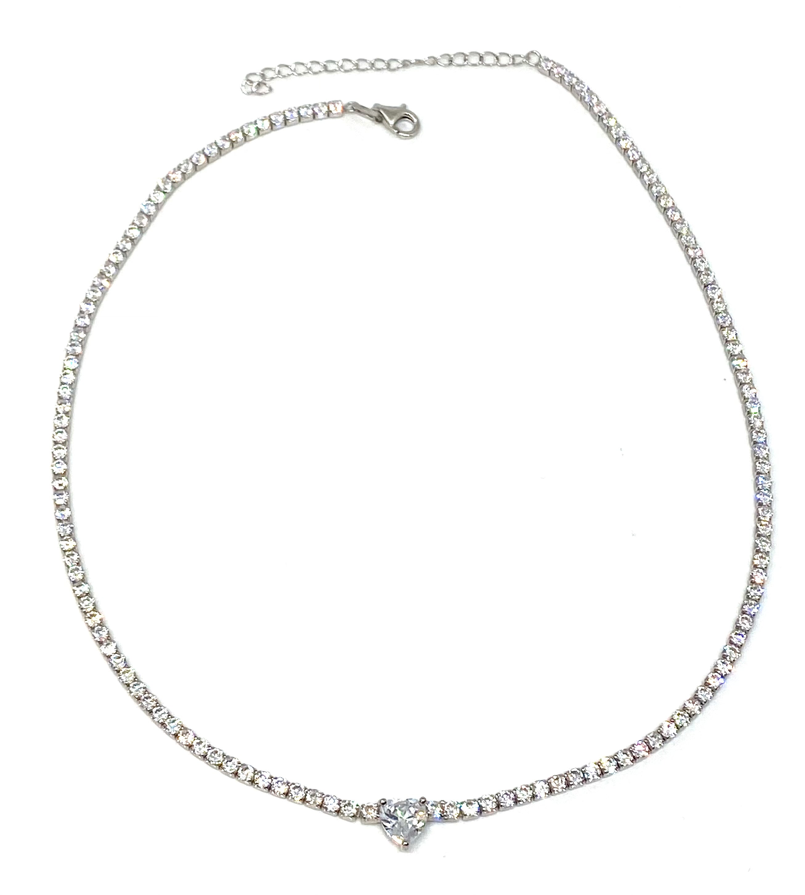 Collana tennis cuore