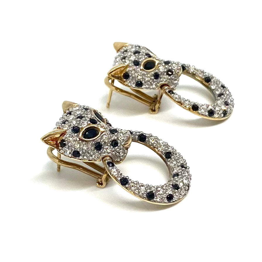 Orecchini Pantera Con Zirconi