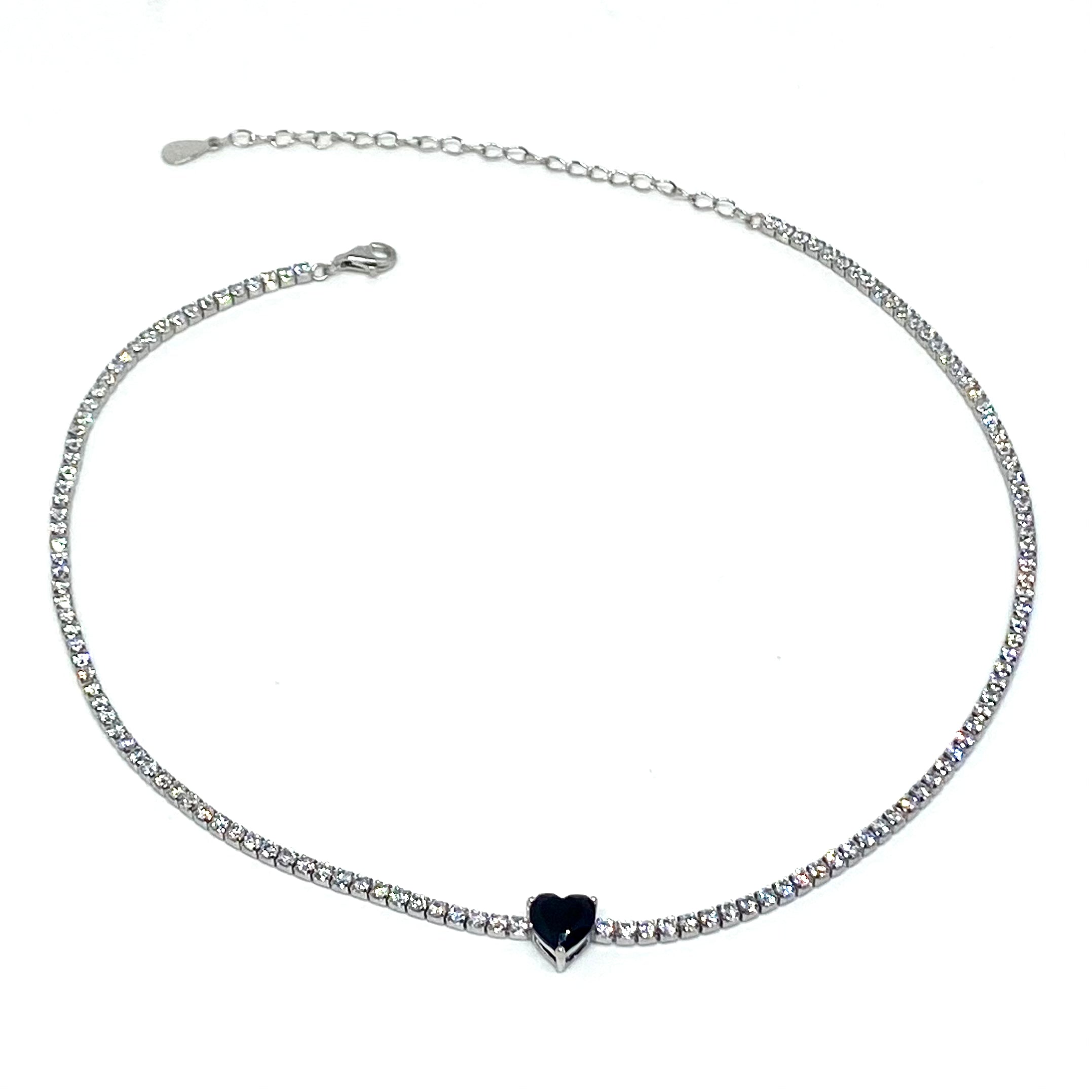 Collana tennis cuore