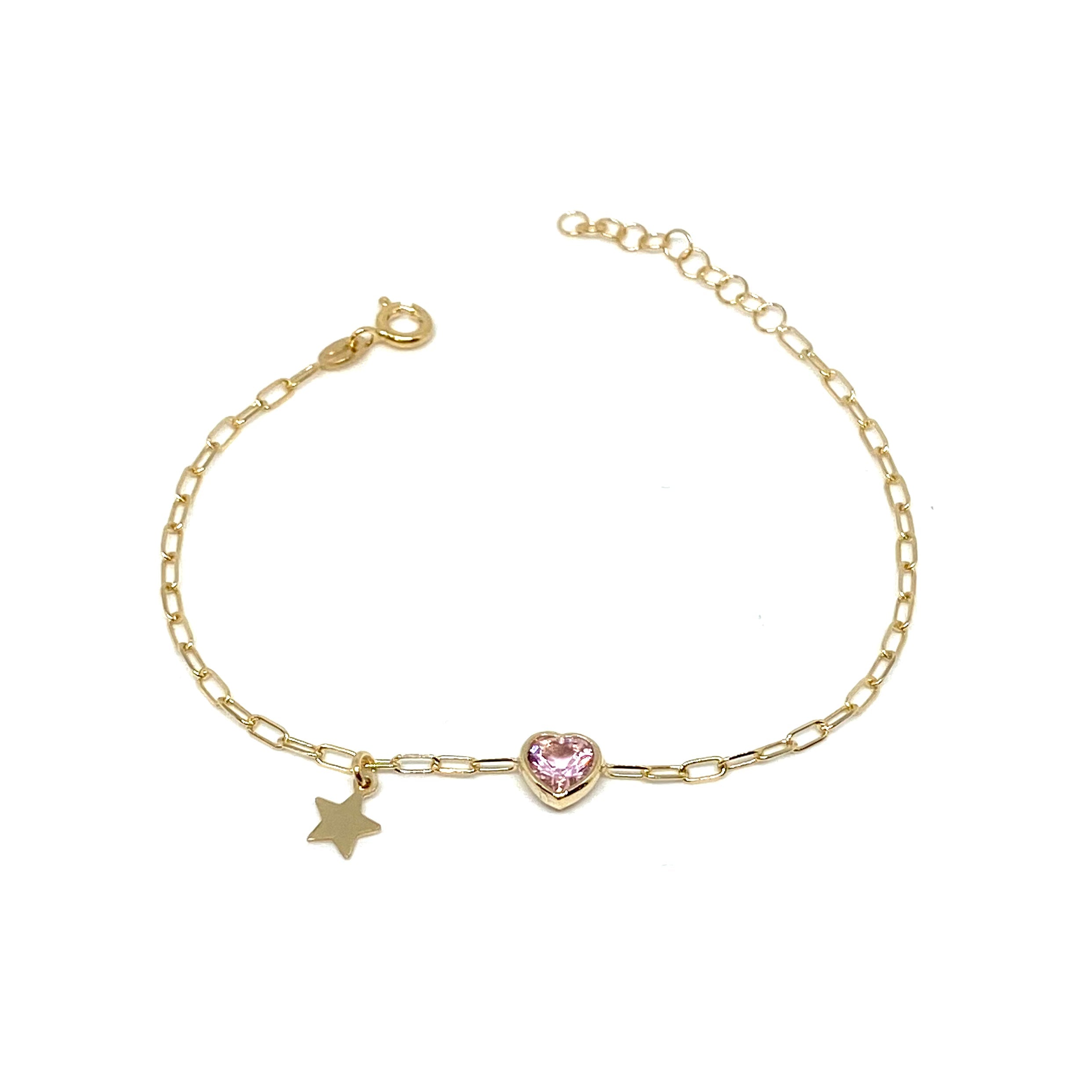 Bracciale Cuoricino Rosa