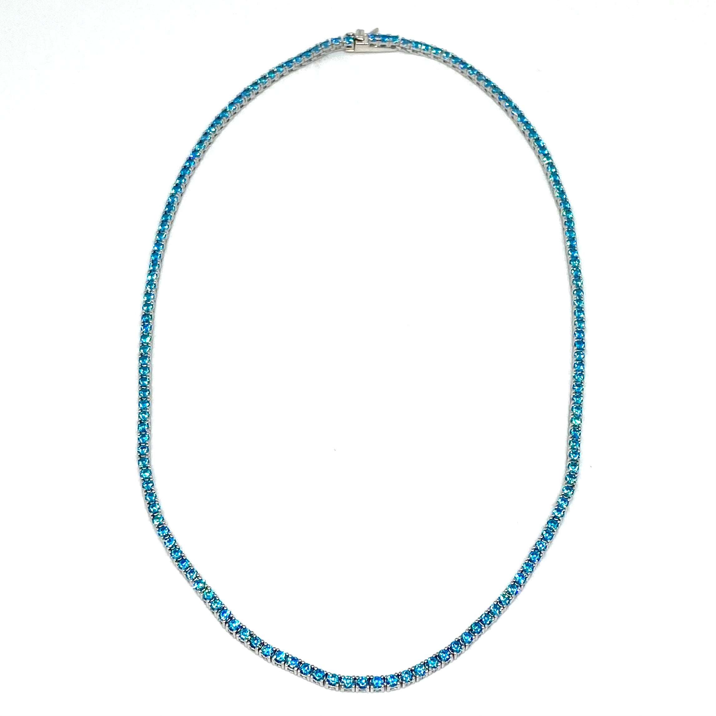 Collana tennis - Azzurra