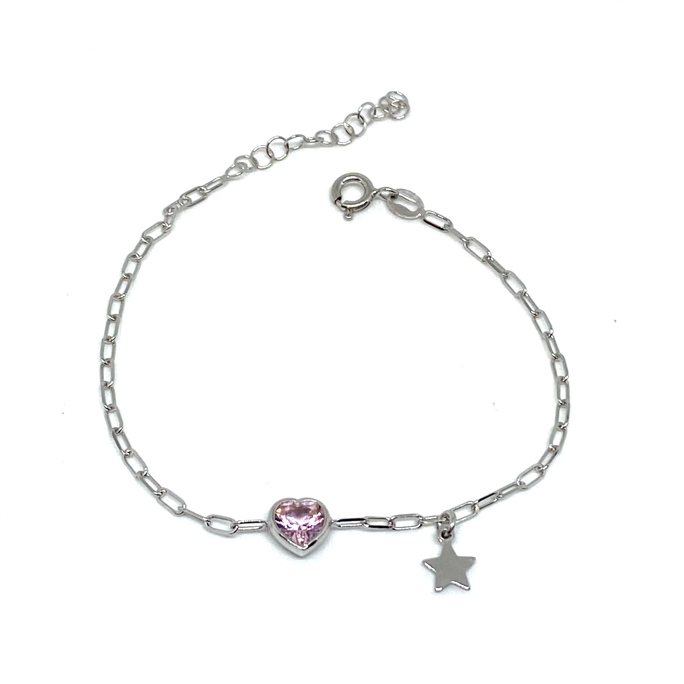 Bracciale Cuoricino Rosa