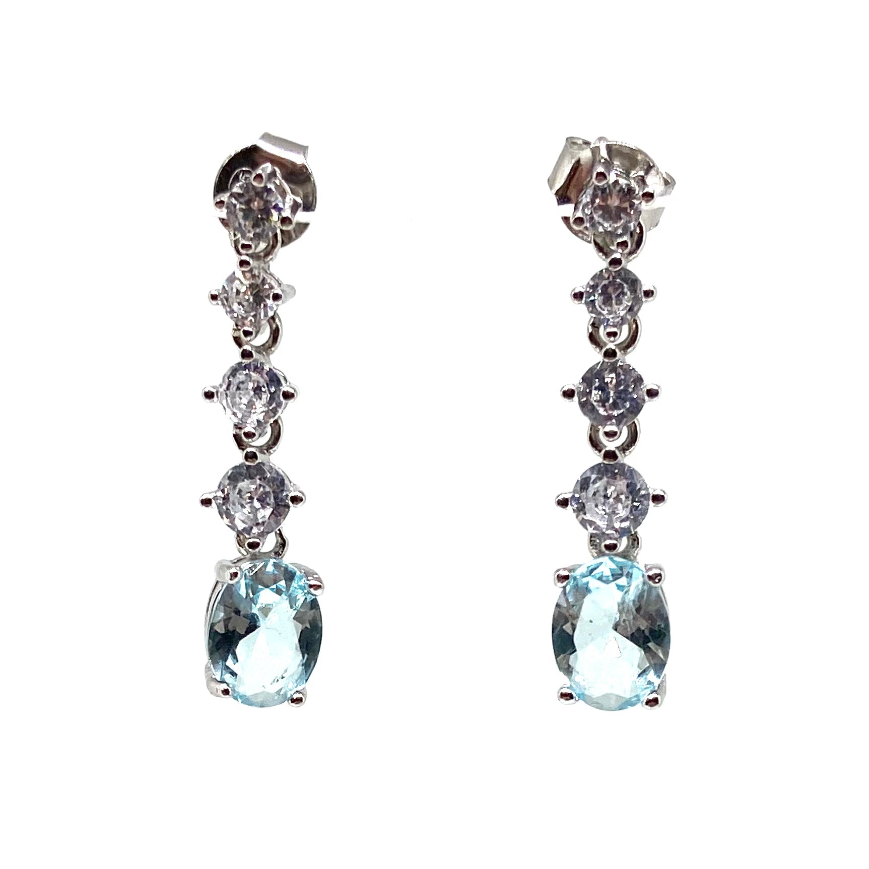 Orecchini Pendenti Con Zircone Colorato