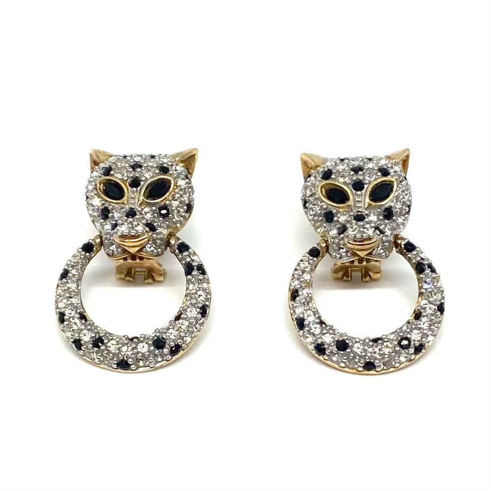 Orecchini Pantera Con Zirconi