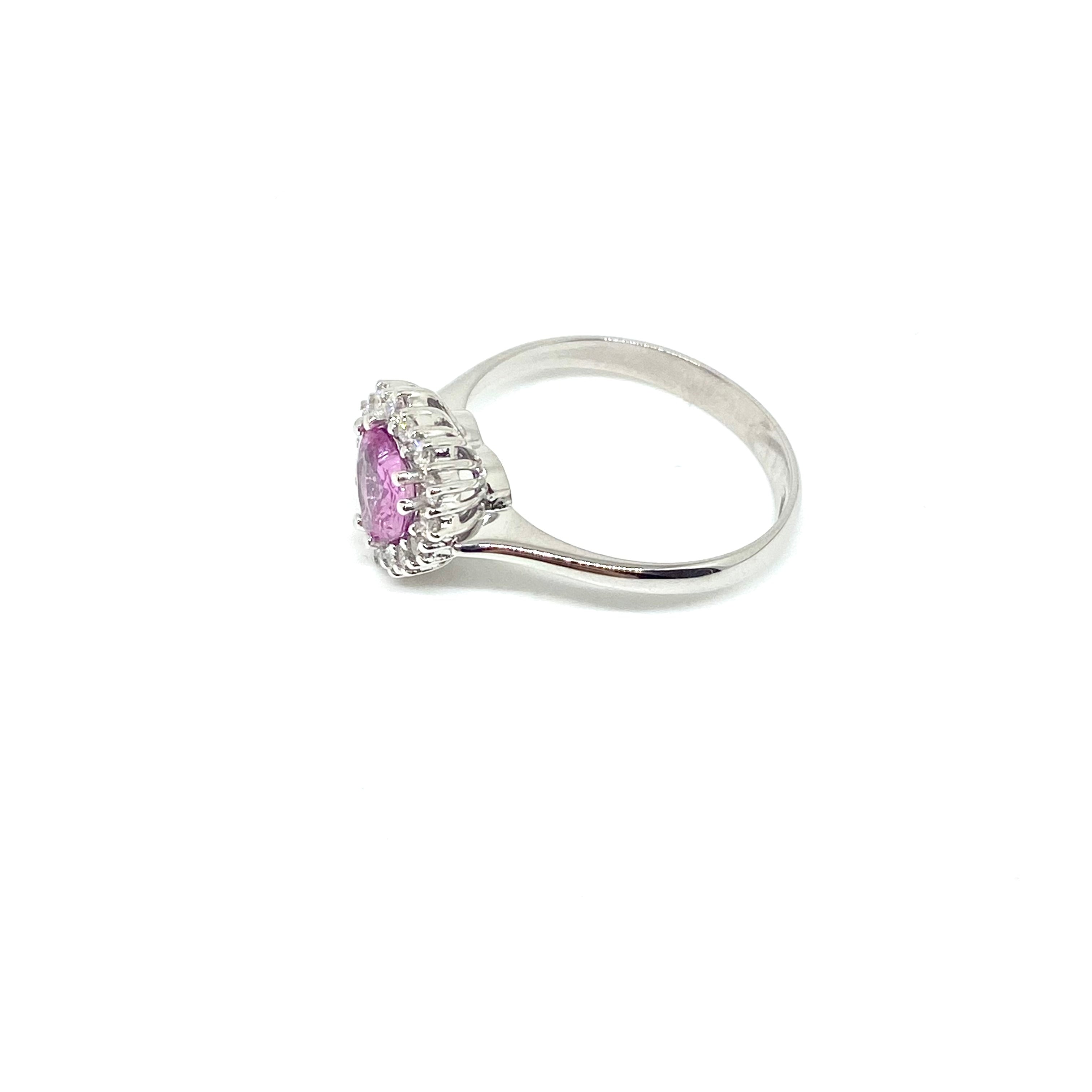 Anello Zaffiro Rosa Heart