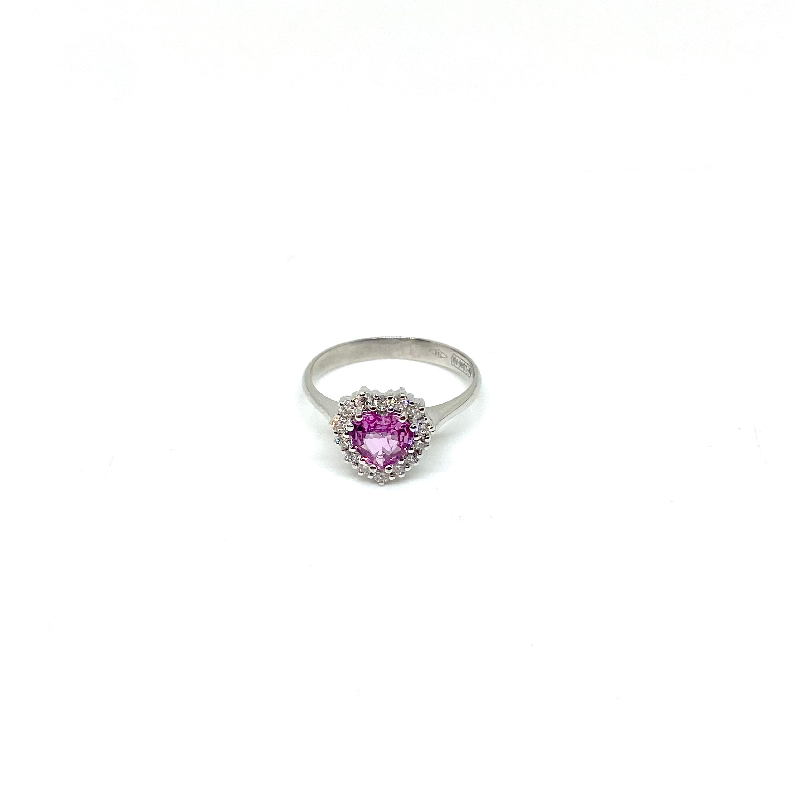 Anello Zaffiro Rosa Heart