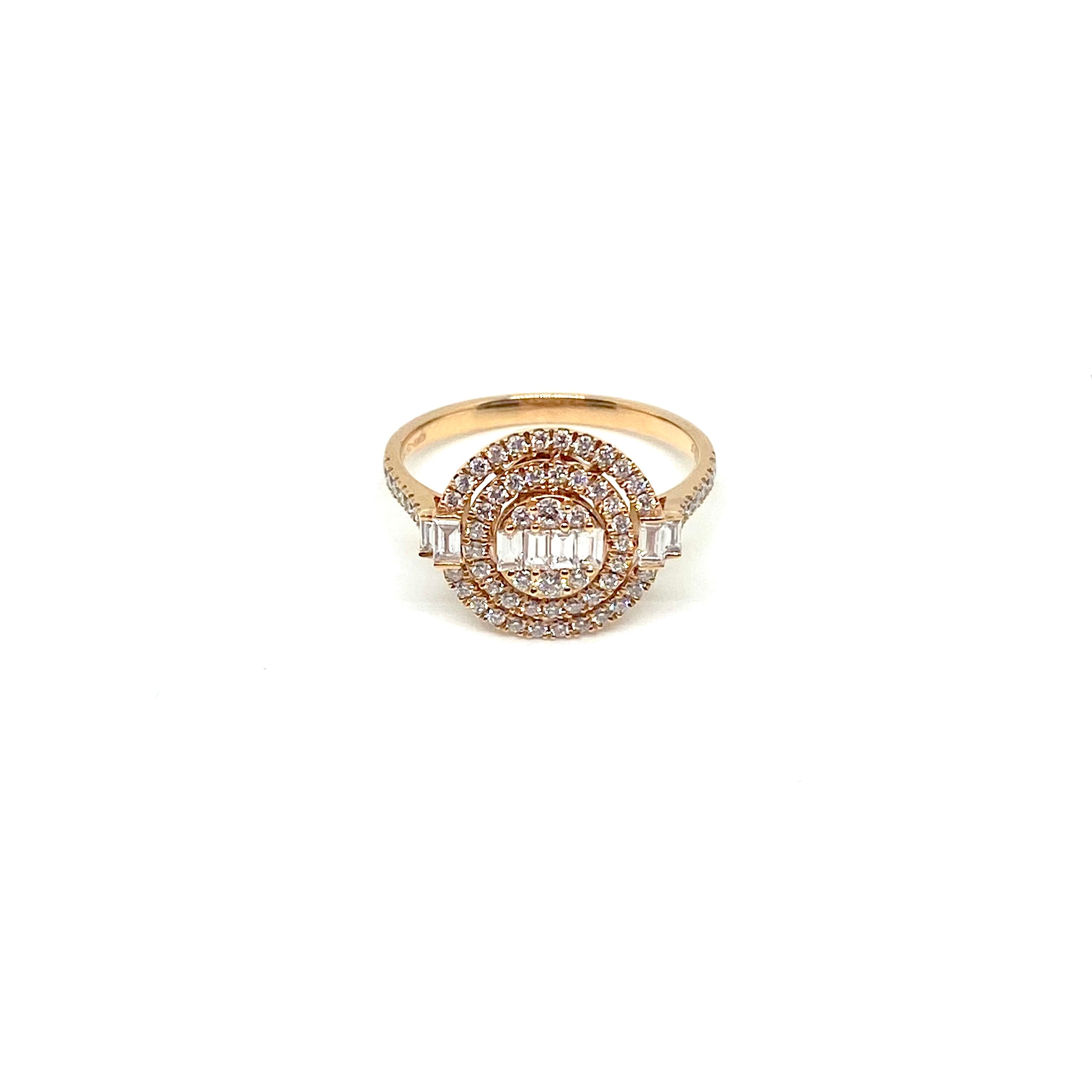 Anello Solea Rosegold e Diamanti
