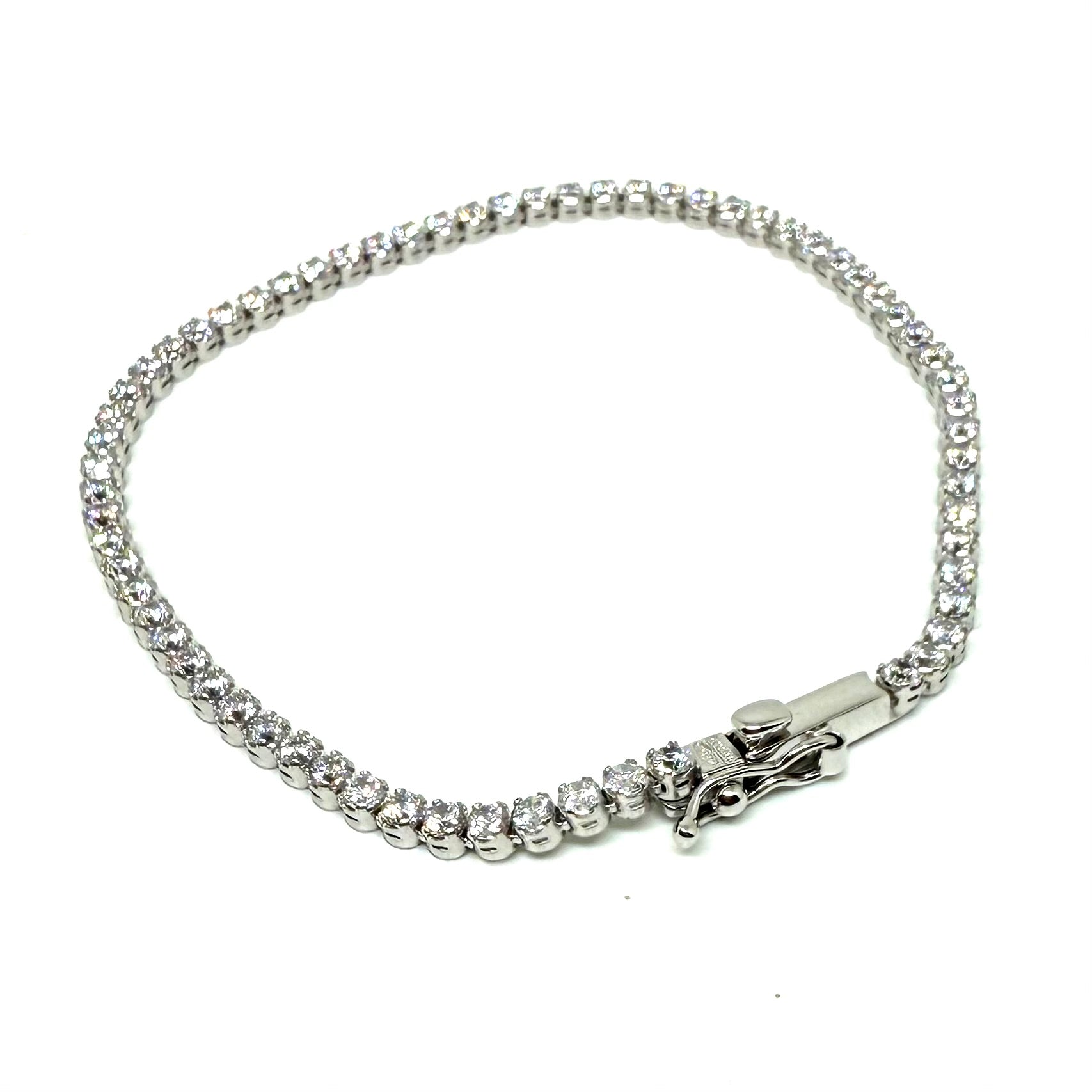 Bracciale tennis oro e zirconi