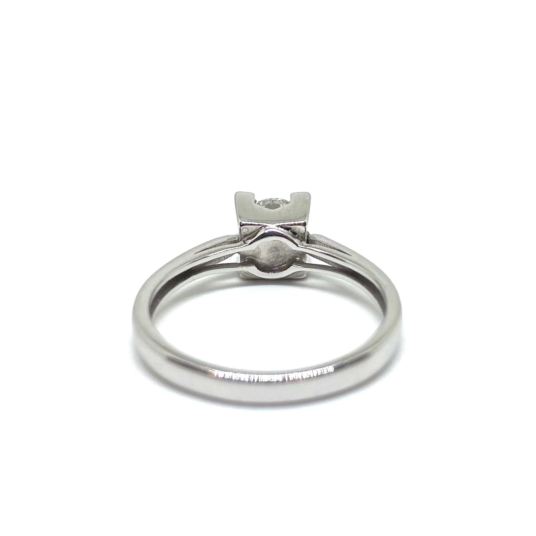 Anello Solitario - Oro Bianco