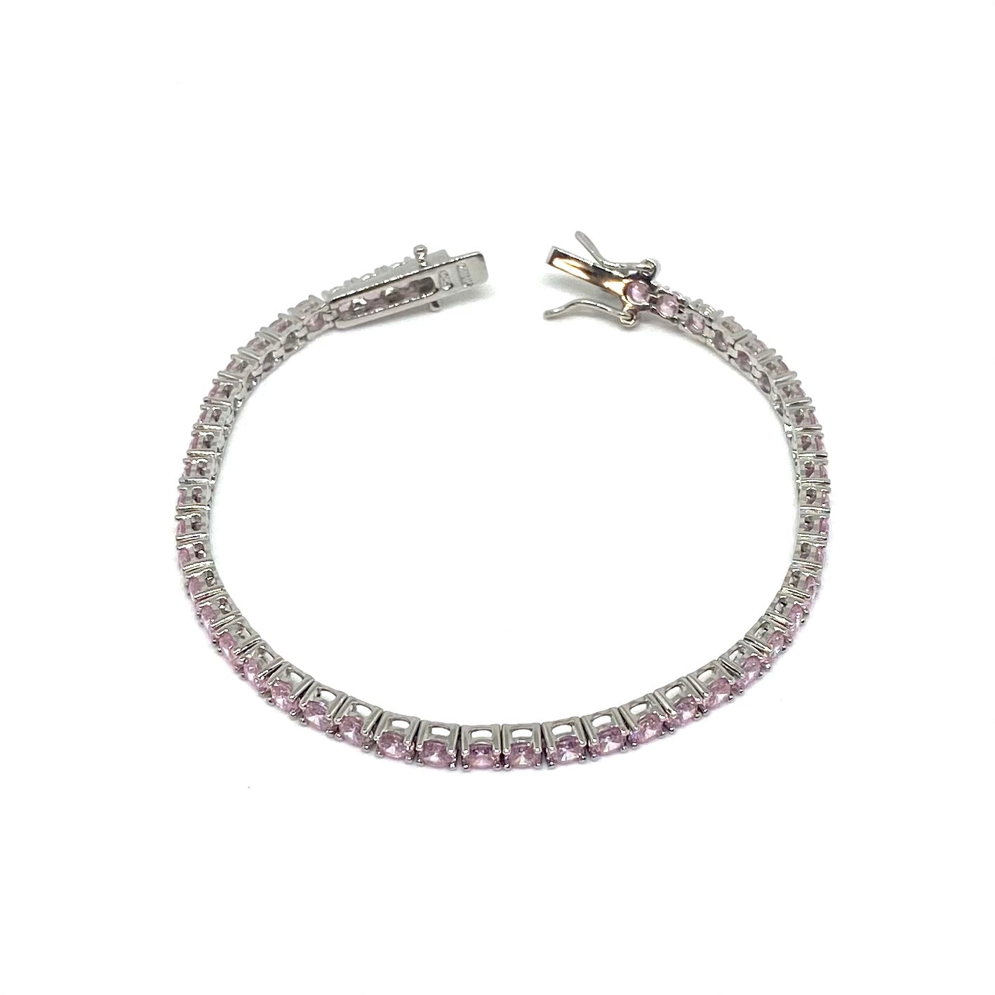 Bracciale Tennis Rosa - 3 MM