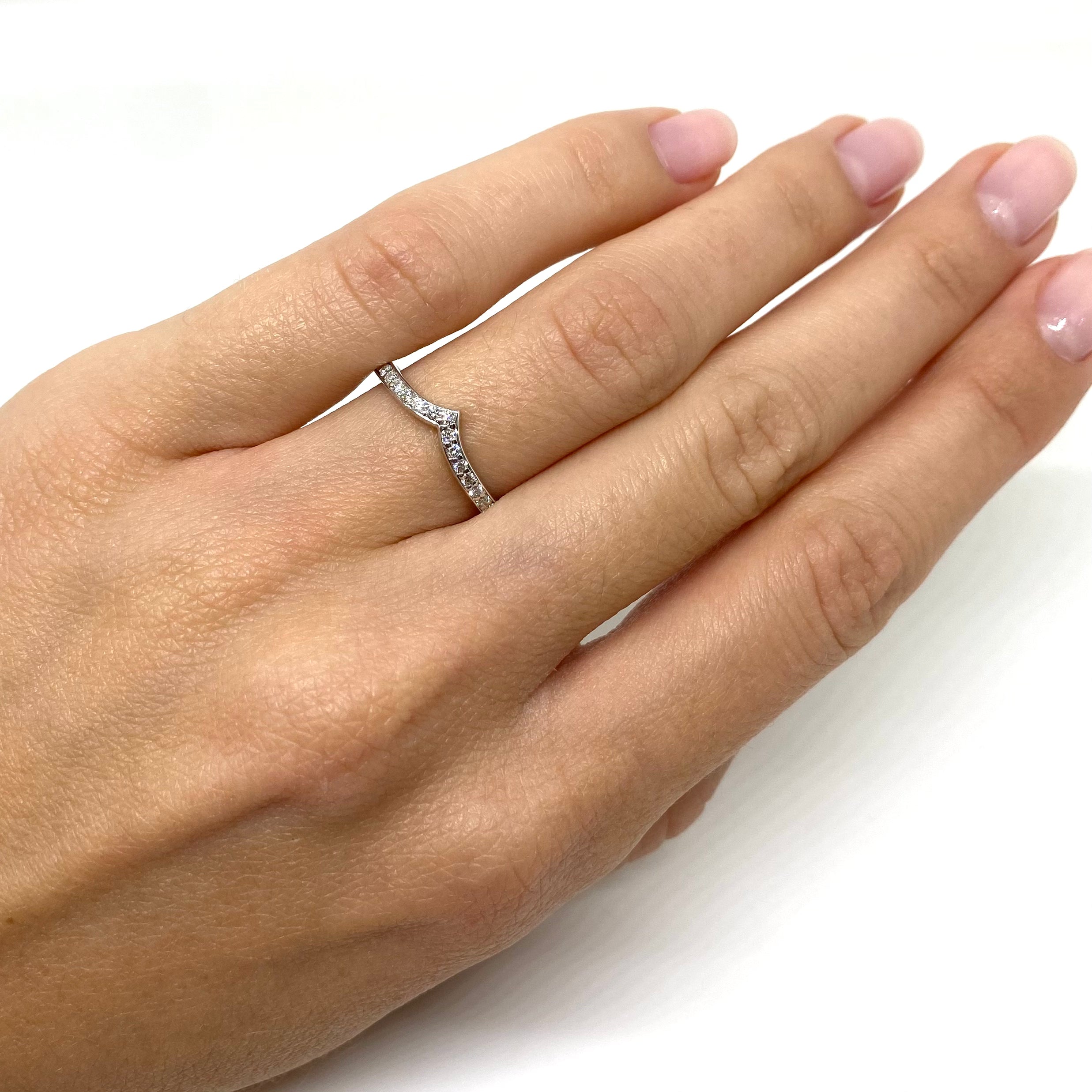 Veretta a V - Oro e Diamanti Naturali