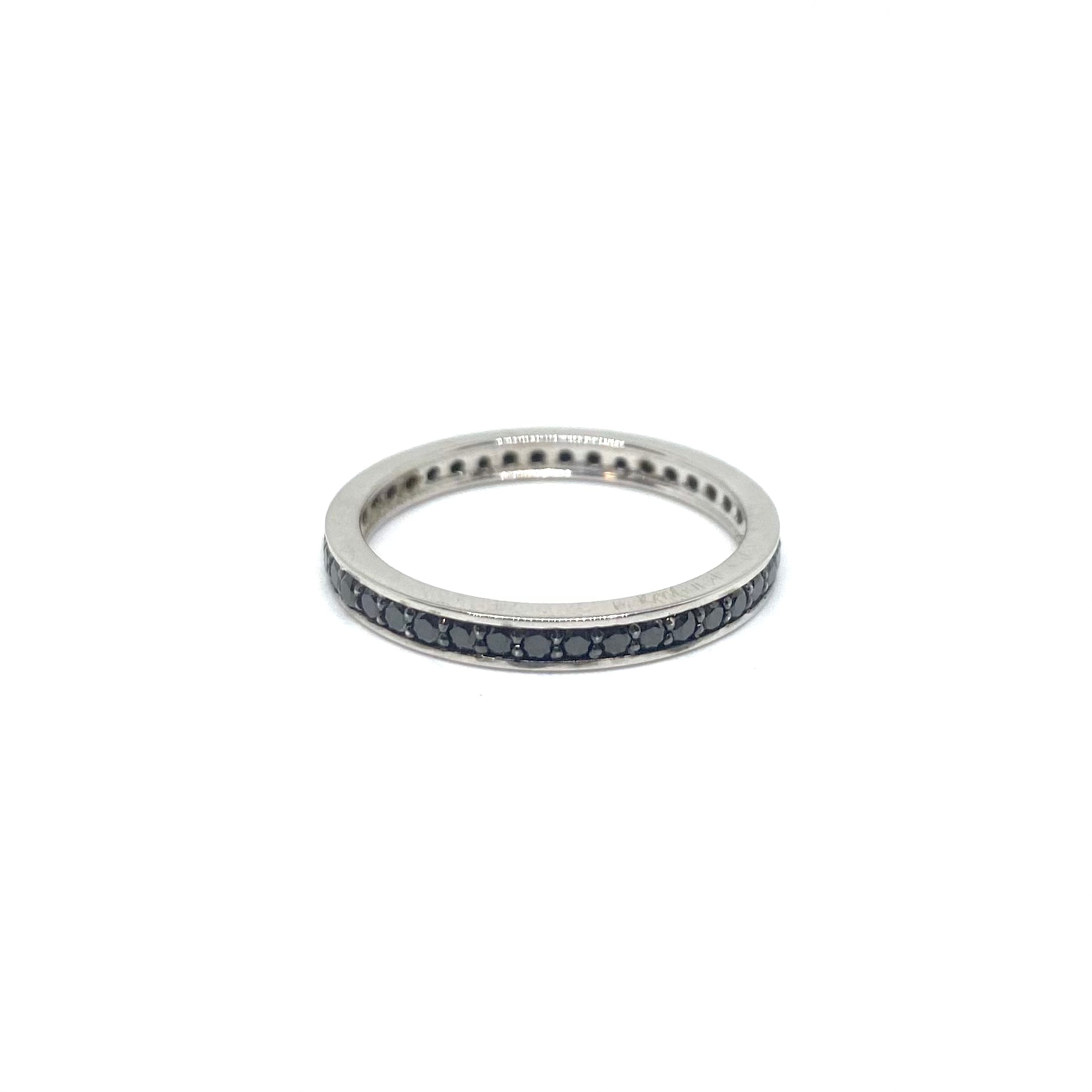 Veretta Oro Bianco e Diamanti Neri