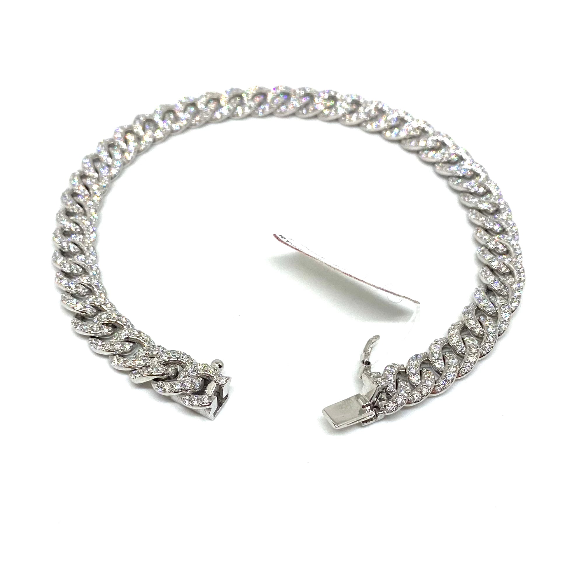 Bracciale Groumette - Oro Bianco e Diamanti