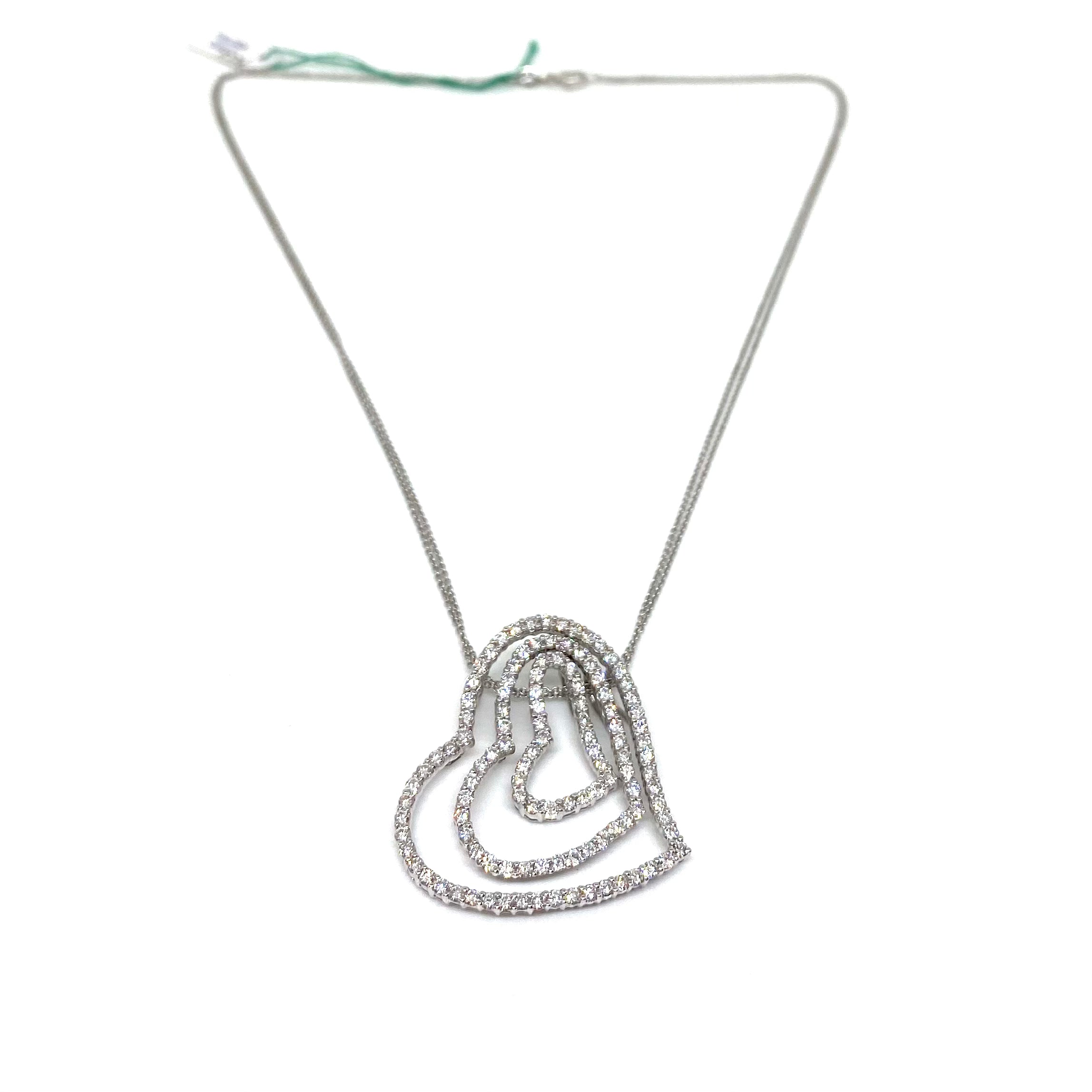 Collana 3 Cuori - Oro e Diamanti