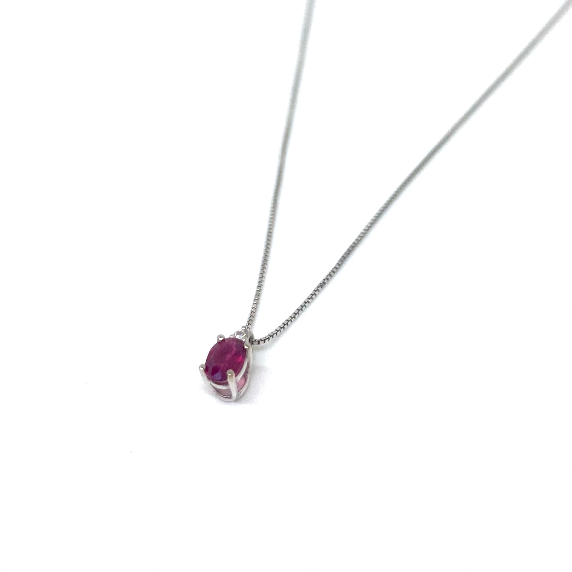 Collana Punto Luce Ovale - Oro e Pietre Preziose