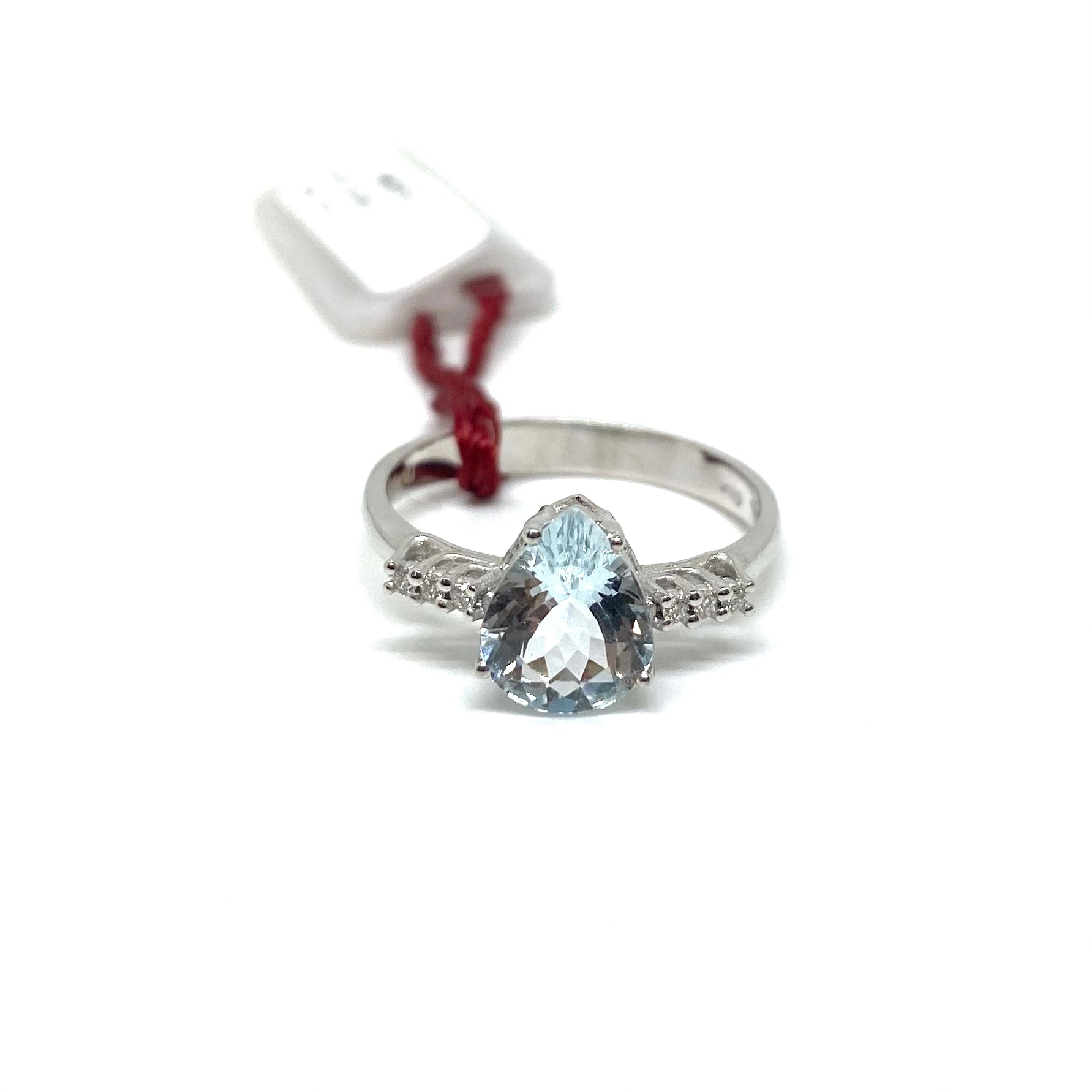 Anello Acquamarina - Goccia