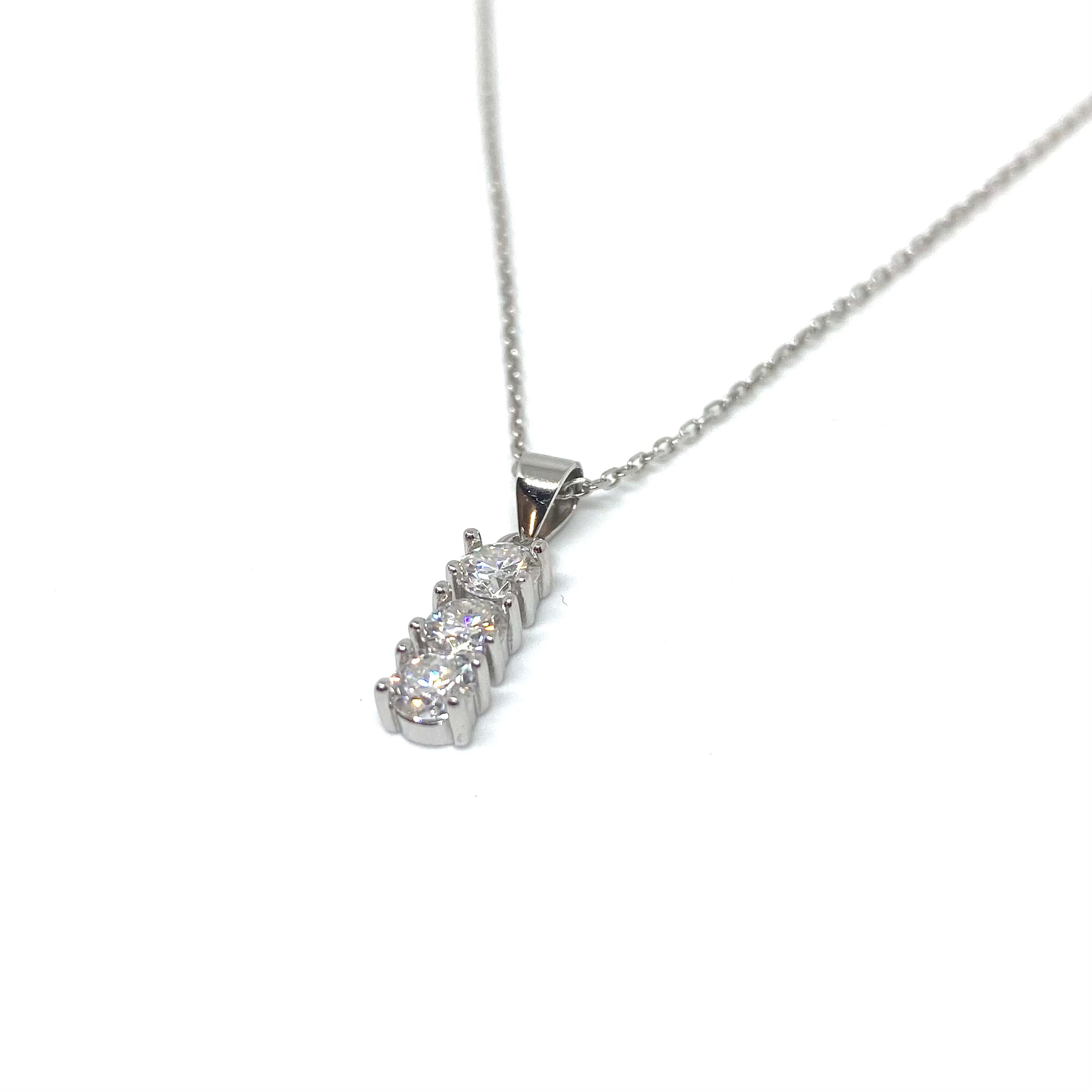 Collana Trilogy - Moissanite