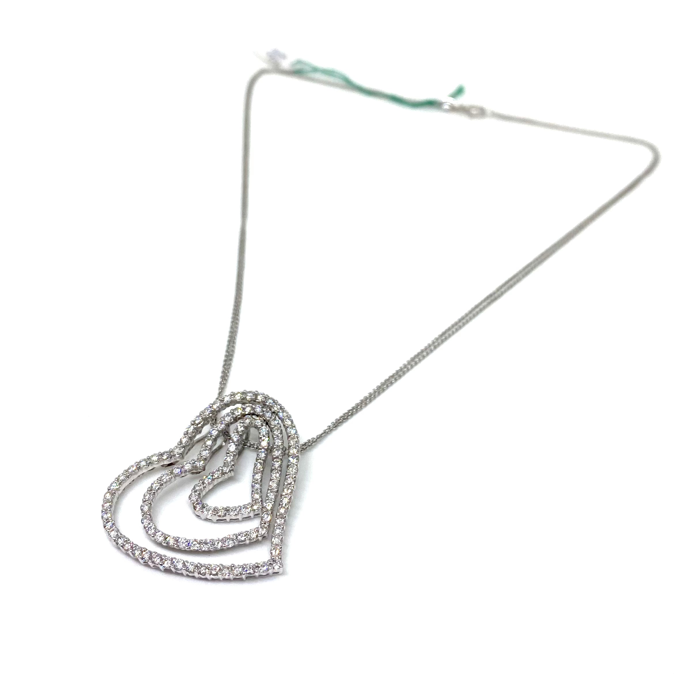 Collana 3 Cuori - Oro e Diamanti