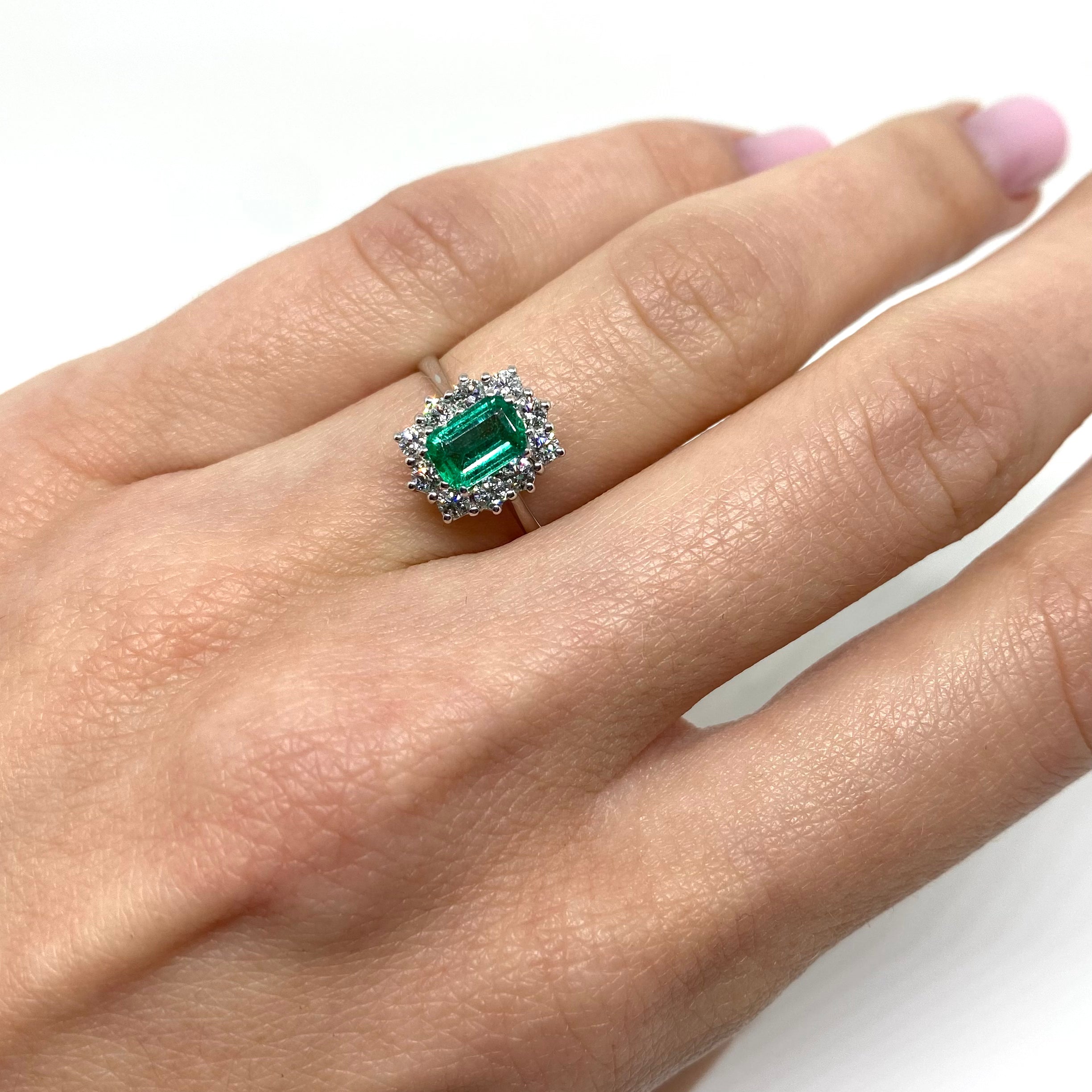 Anello kate Smeraldo e Diamanti