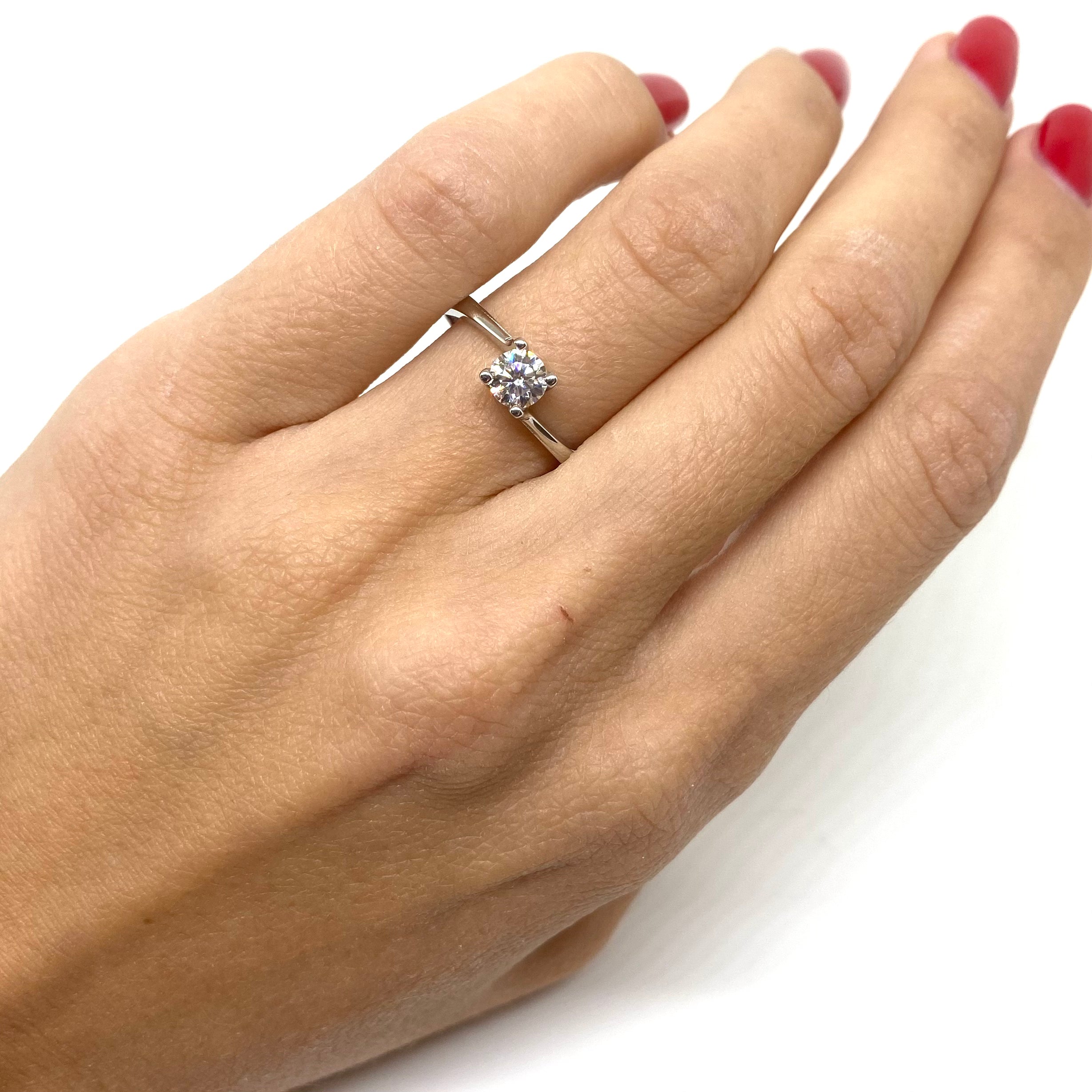 Solitario - Argento e Moissanite